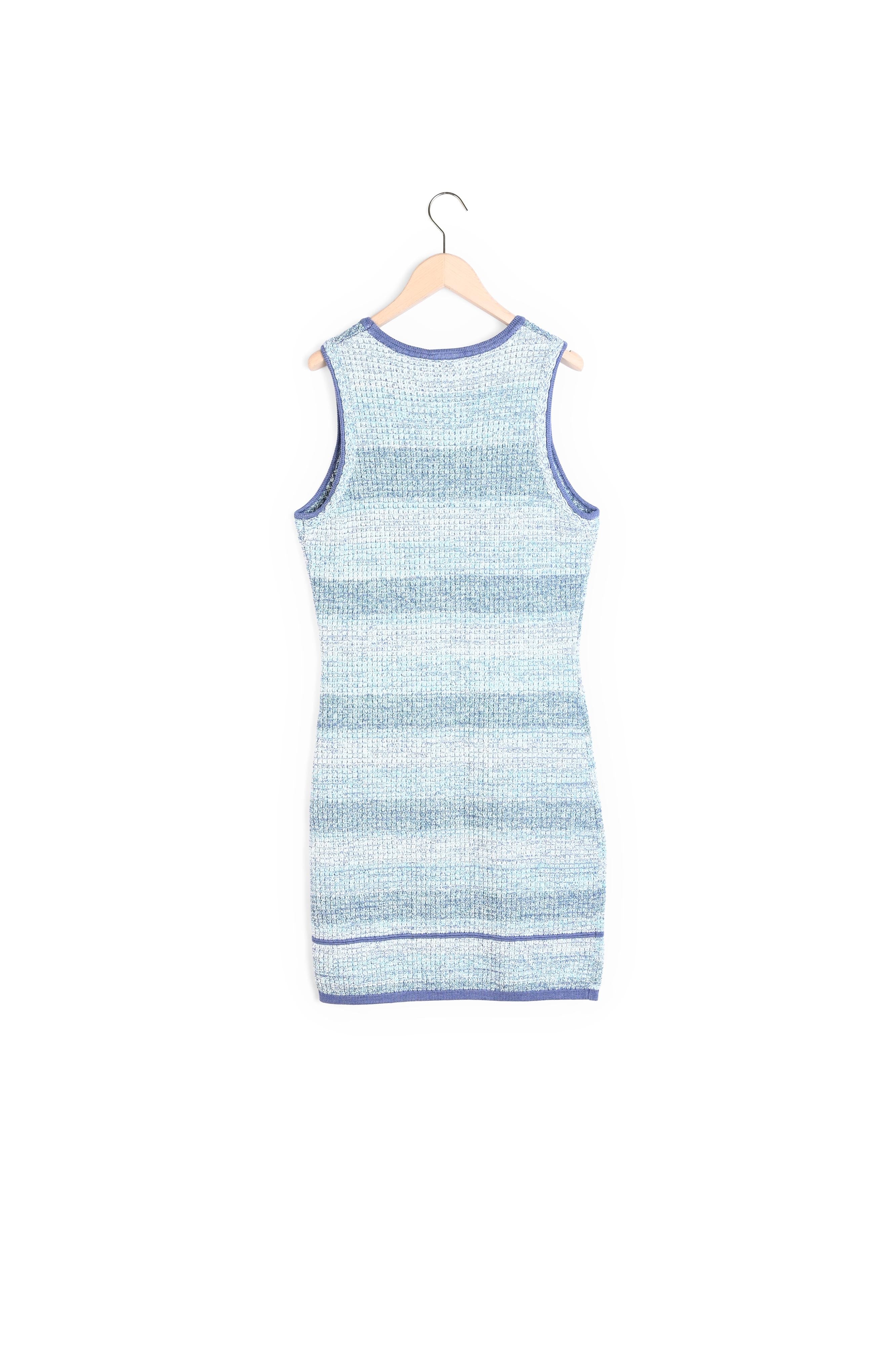 Robe Regard bleu ciel en maille tweedée Faume - seconde main