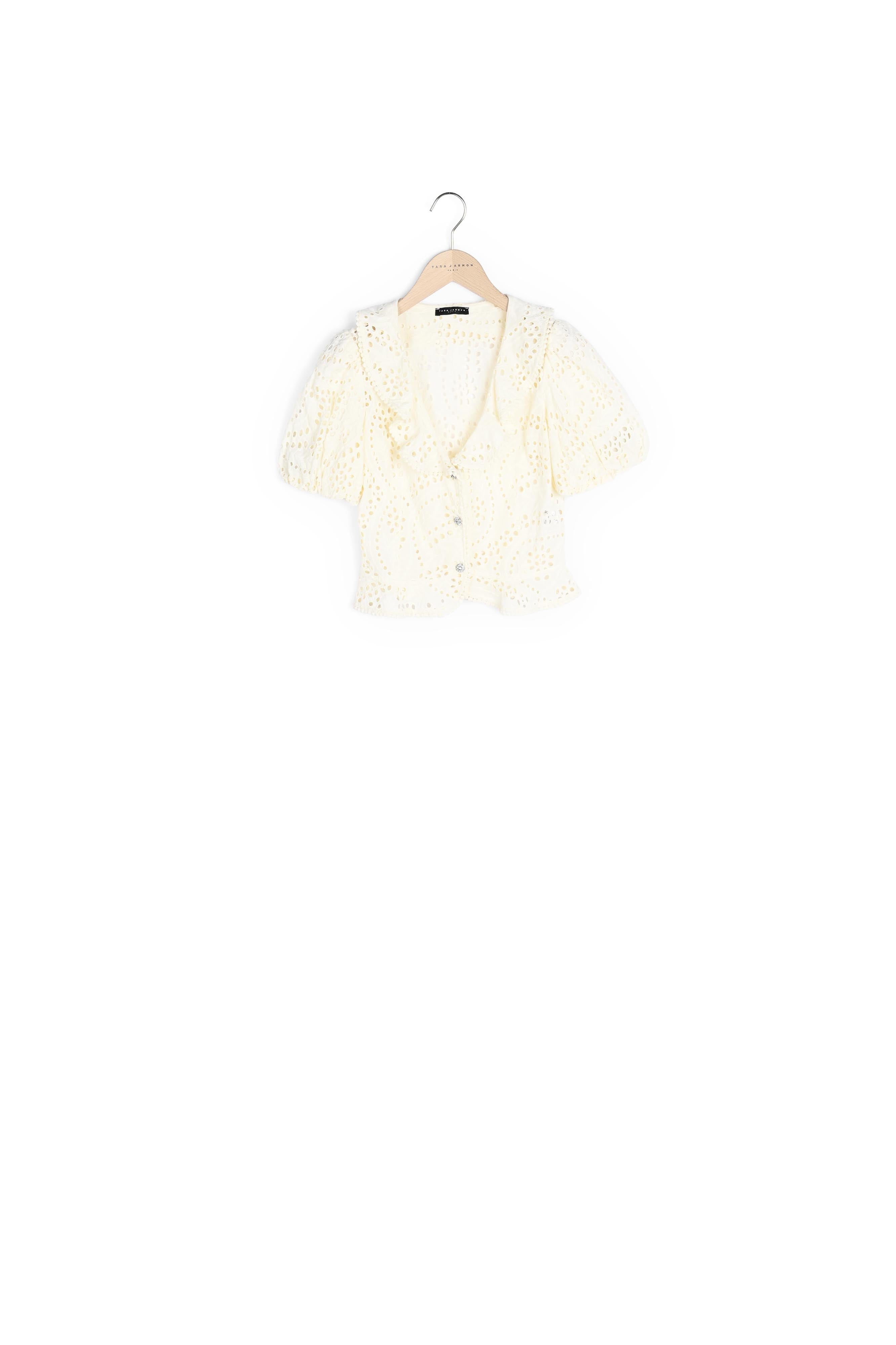 Chemise Carine écrue en broderie Faume - seconde main