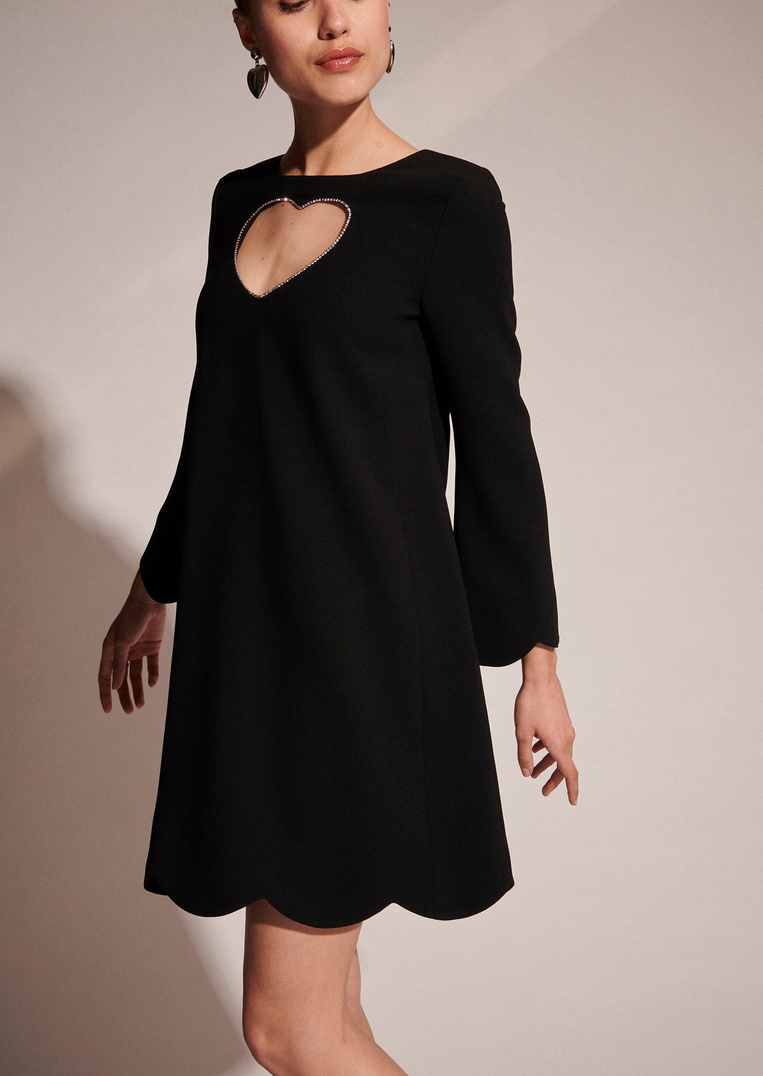 Robe Rossie noire en crêpe Faume - seconde main