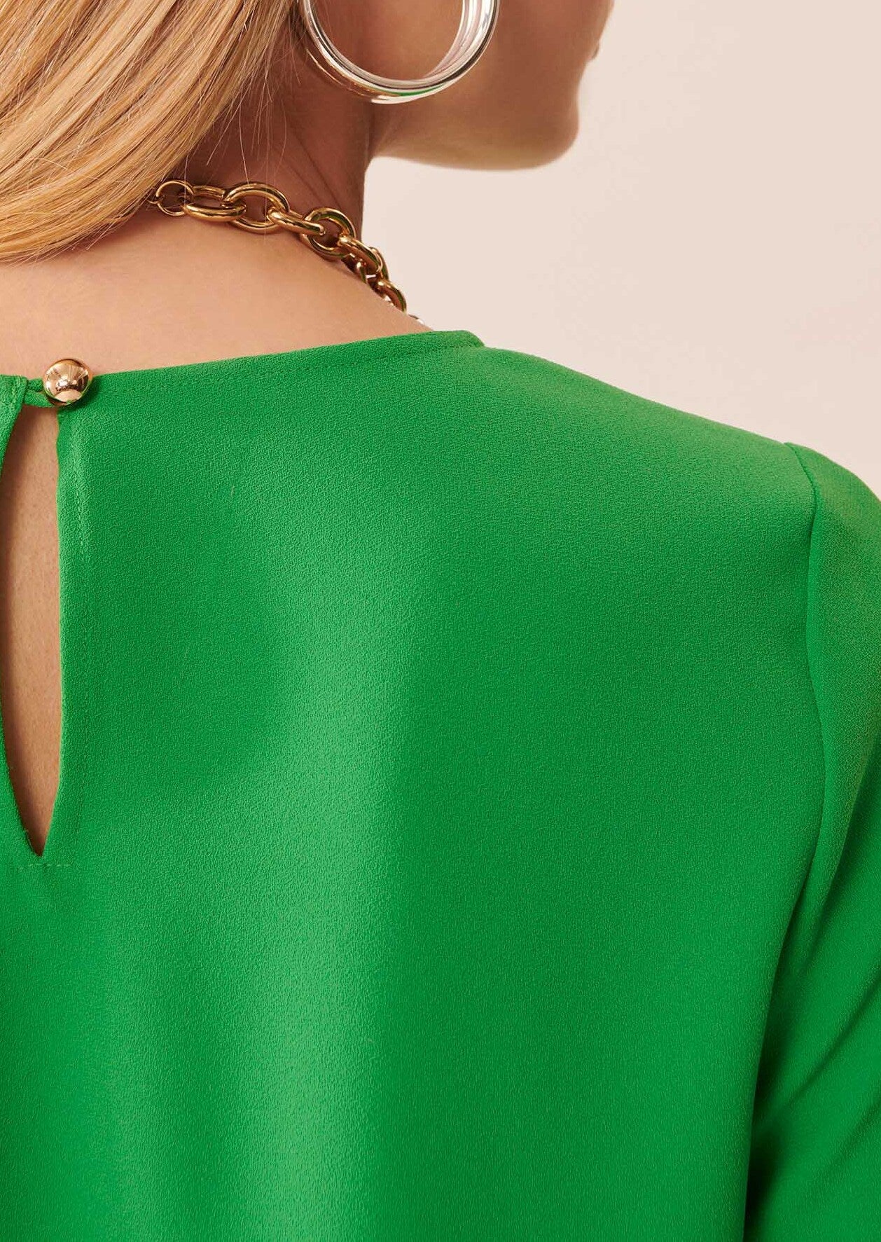 Top Teddy vert émeraude en crêpe Faume - seconde main