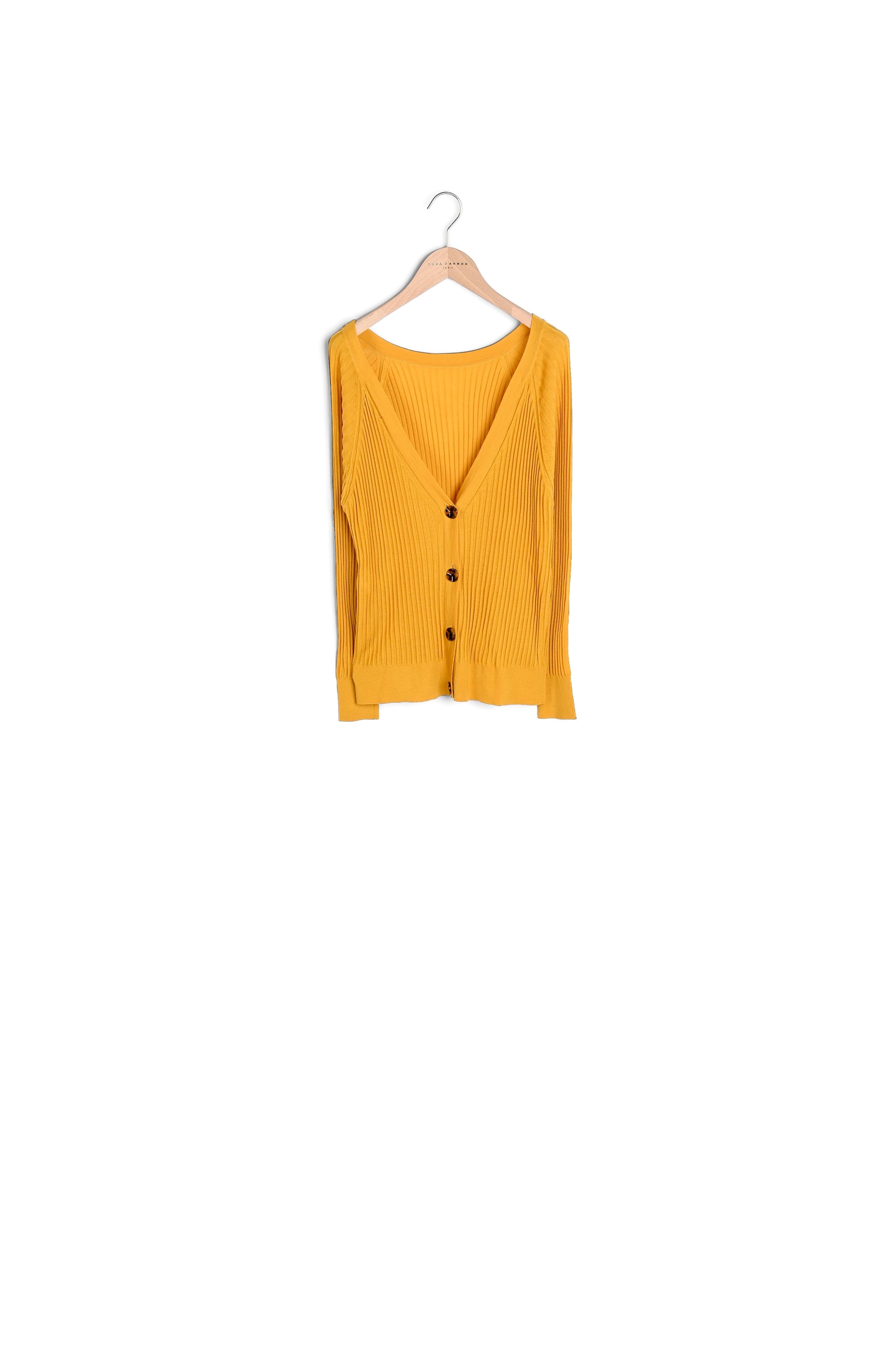 Gilet Gemma mordoré en merinos extrafin Faume - seconde main