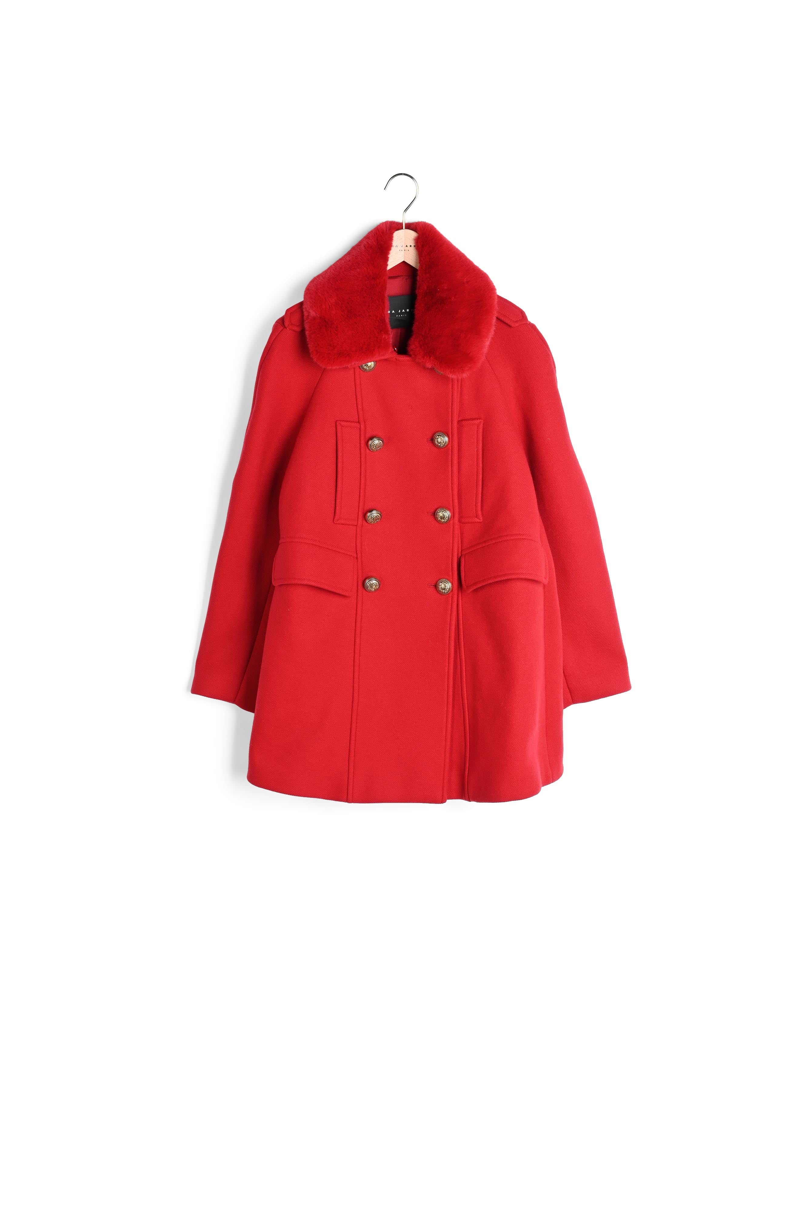 Manteau Mick en laine rouge Faume - seconde main