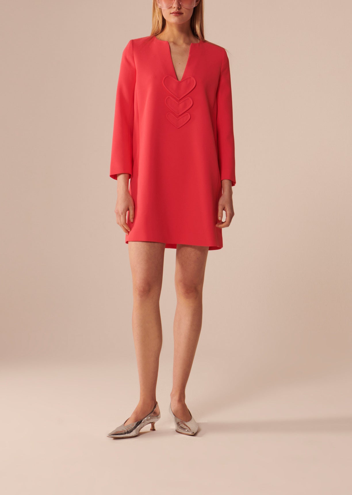 Robe Rhea rose en crêpe Faume - seconde main