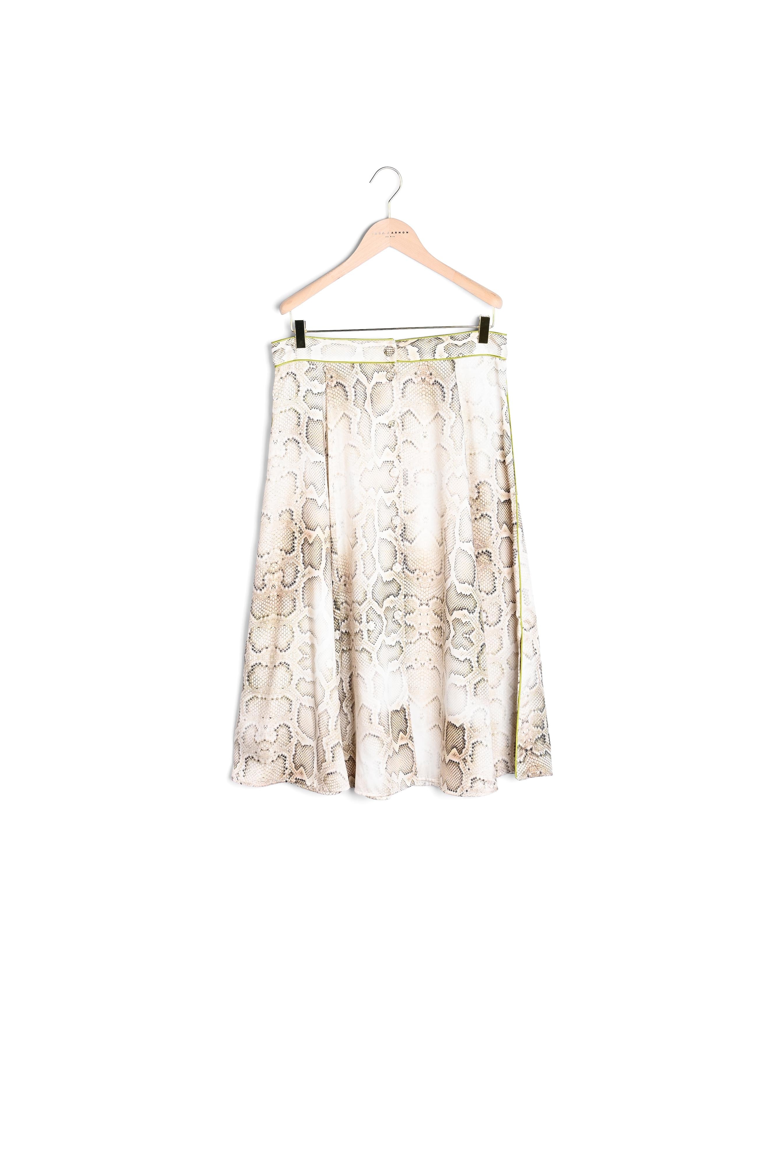 Jupe Jessa écrue imprimé python Faume - seconde main