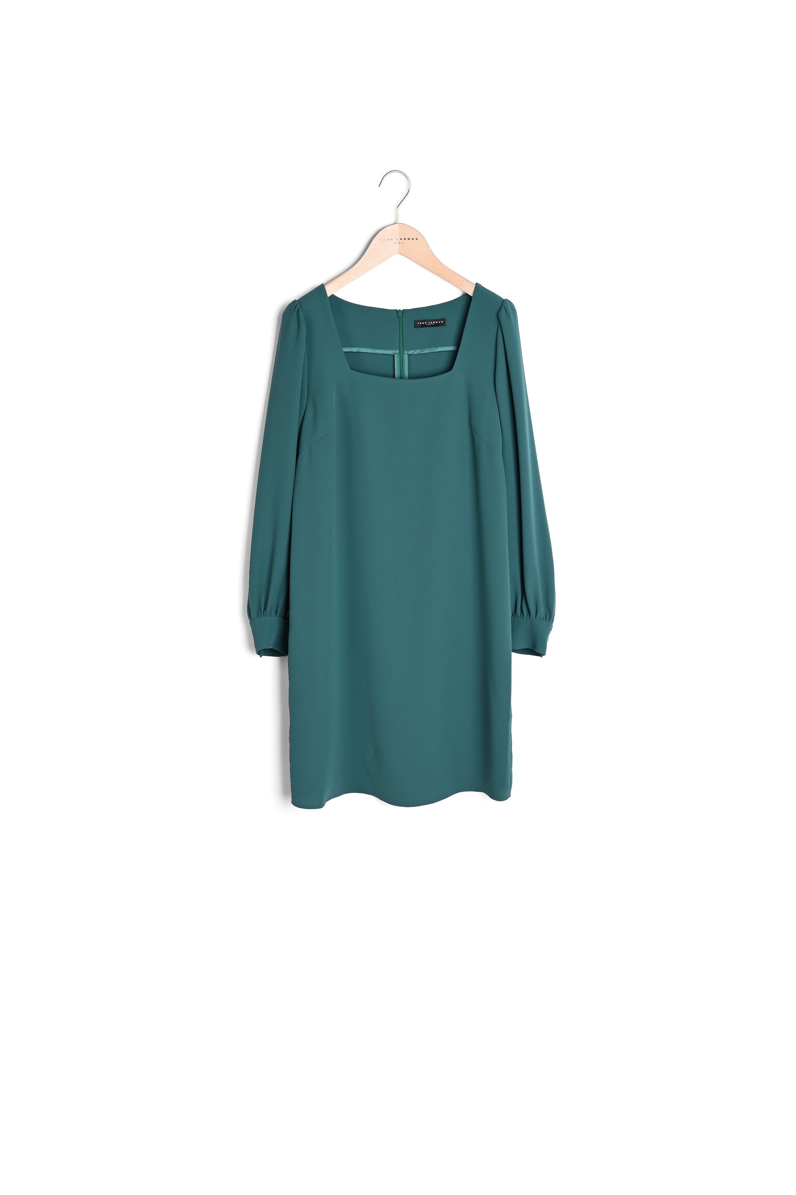 Robe Robina vert en crêpe Faume - seconde main