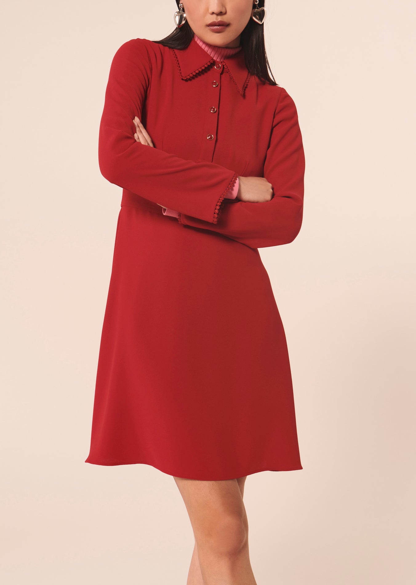 Robe Rielle rouge en crêpe Faume - seconde main