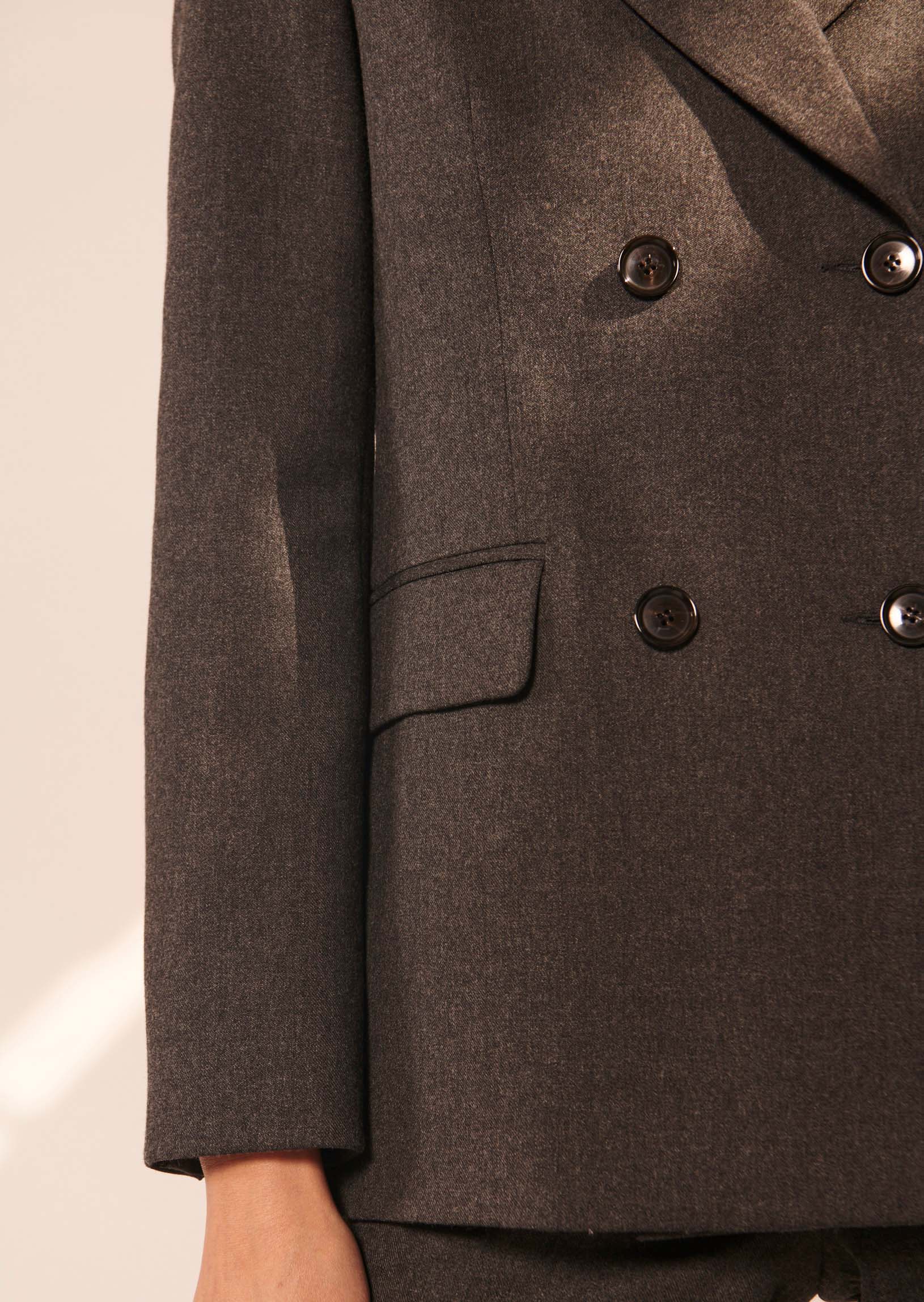 Veste Venezia grise en flanelle Faume - seconde main