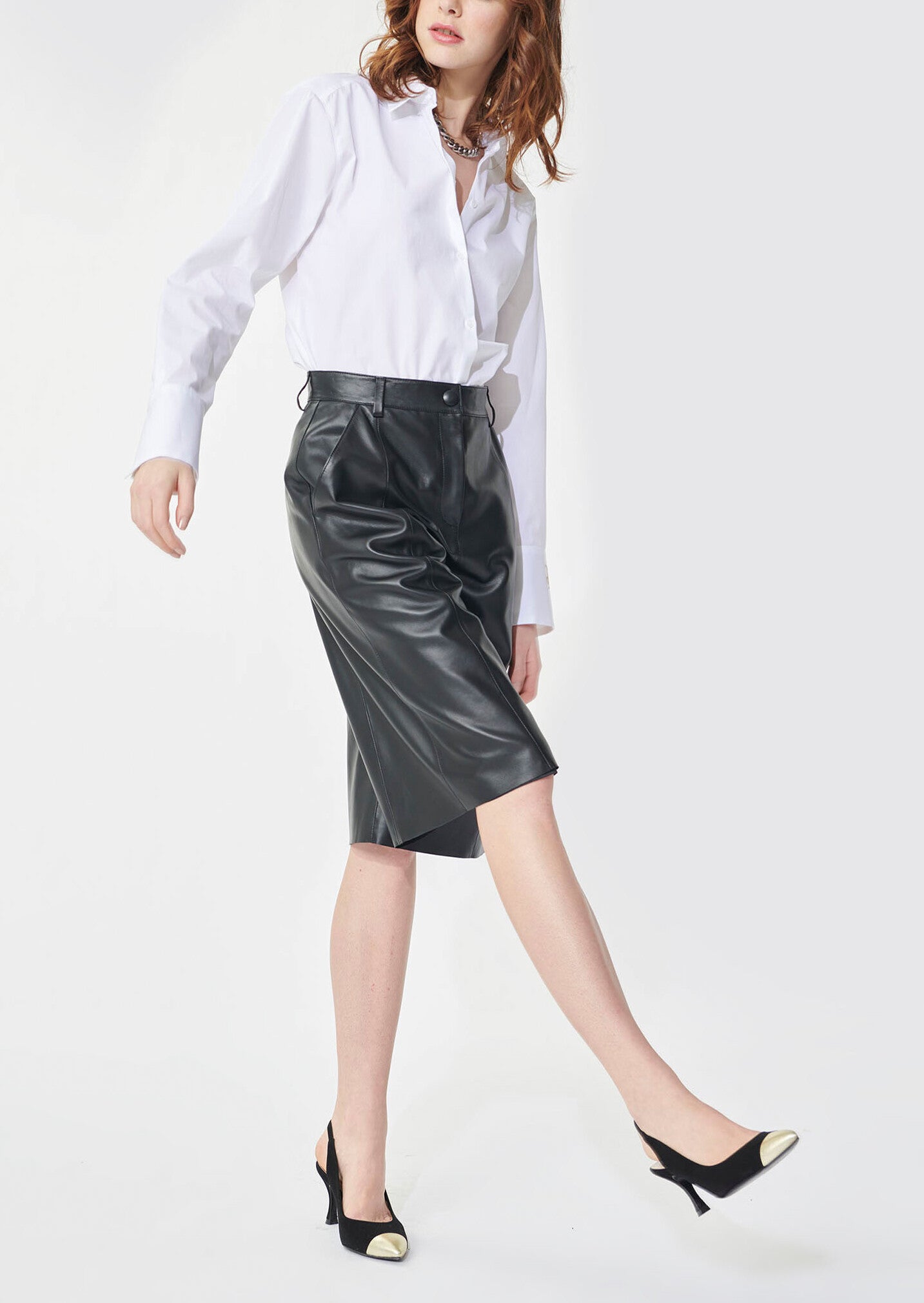 Chemise Carrie blanche en popeline de coton Faume - seconde main