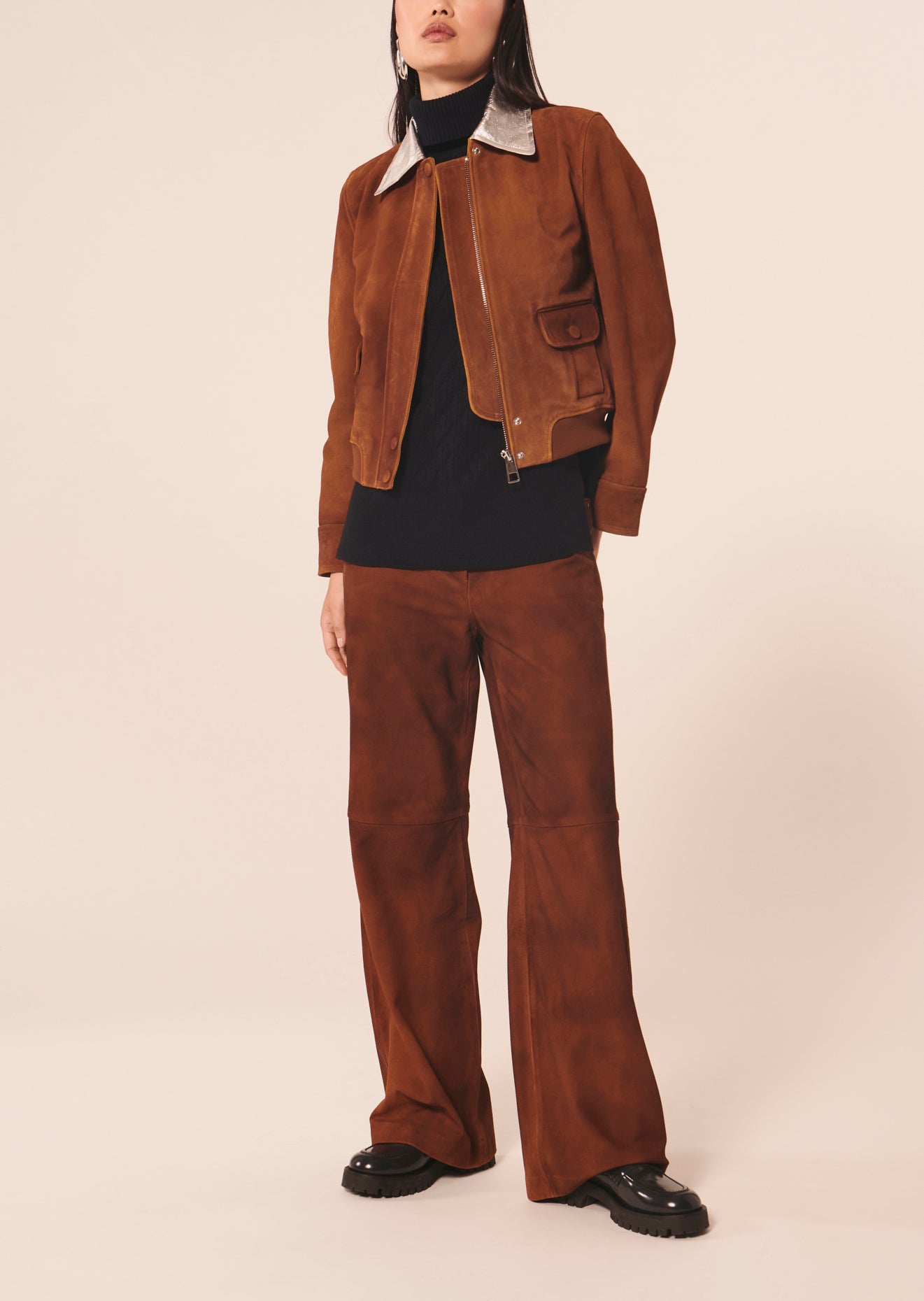 Veste Vicenza marron en nubuck Faume - seconde main