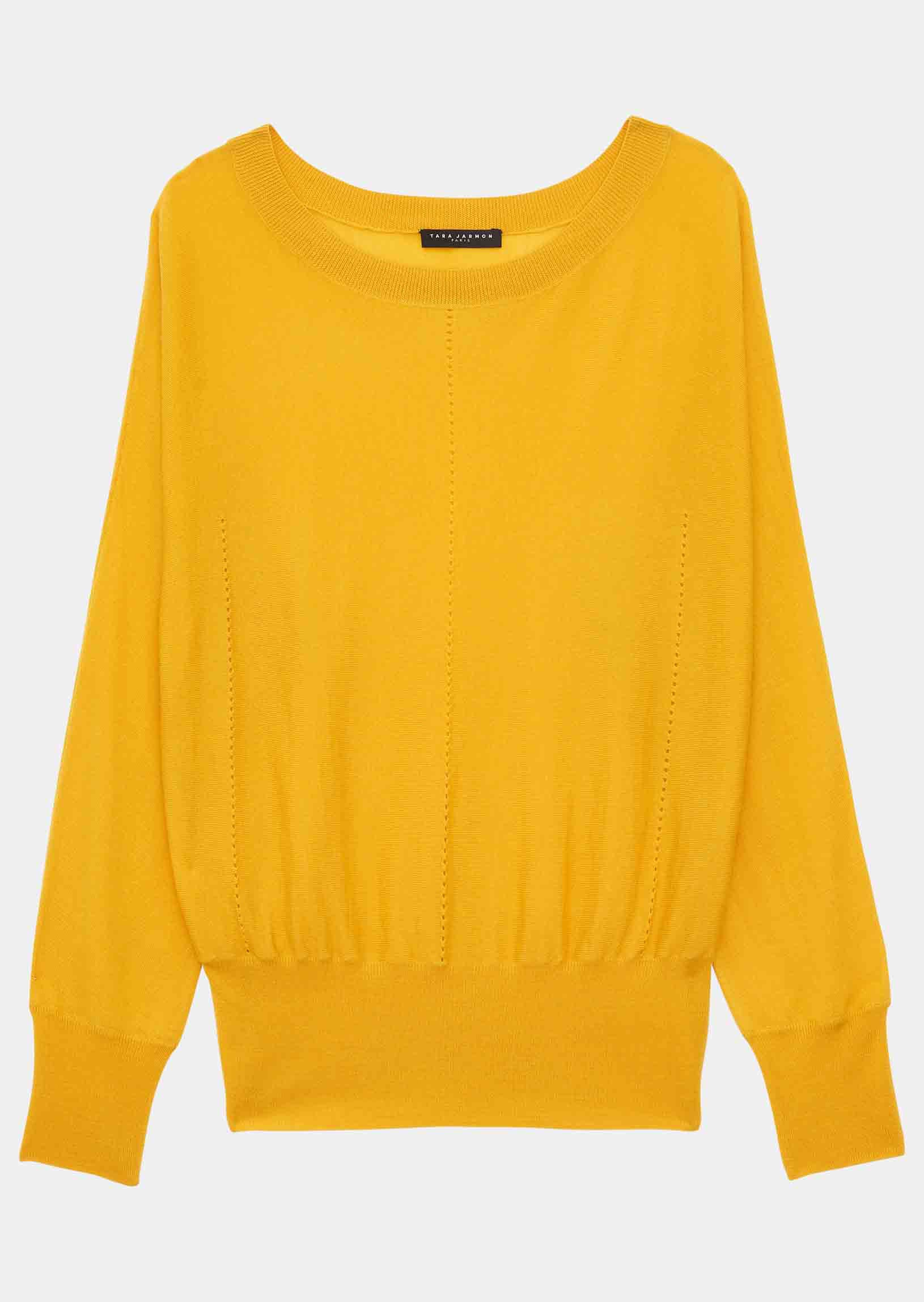 Pull Penelope jaune en merinos extrafin Faume - seconde main