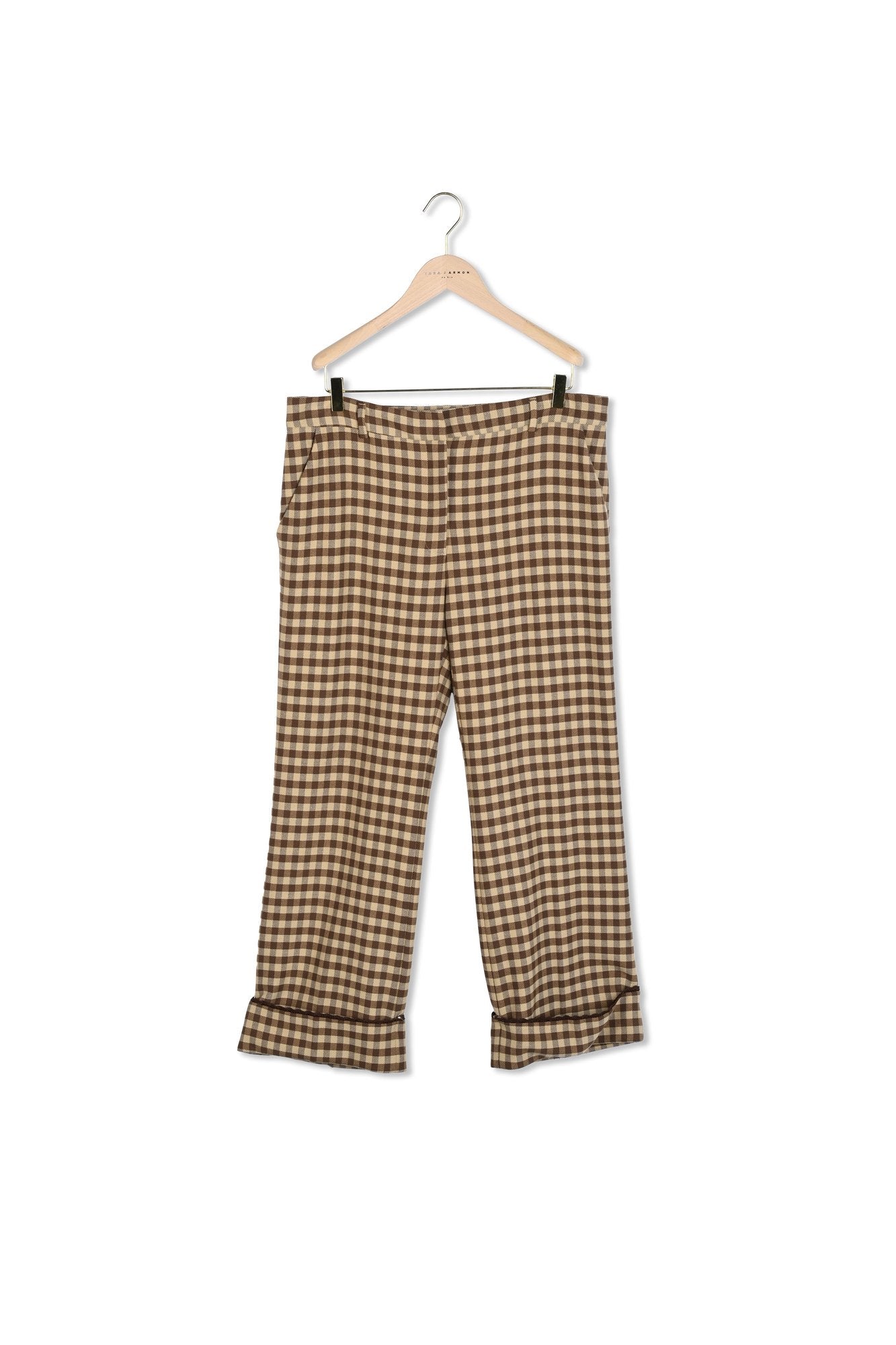 Pantalon Phil beige à carreaux Faume - seconde main