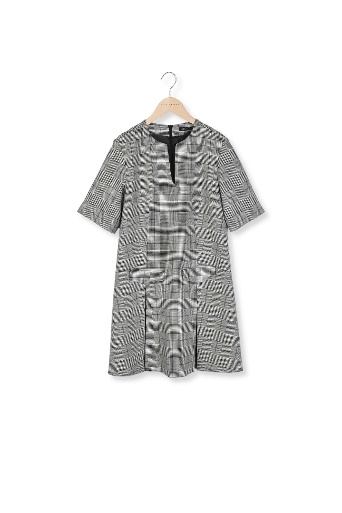 Robe grise au motif prince de galles Riyu Faume - seconde main