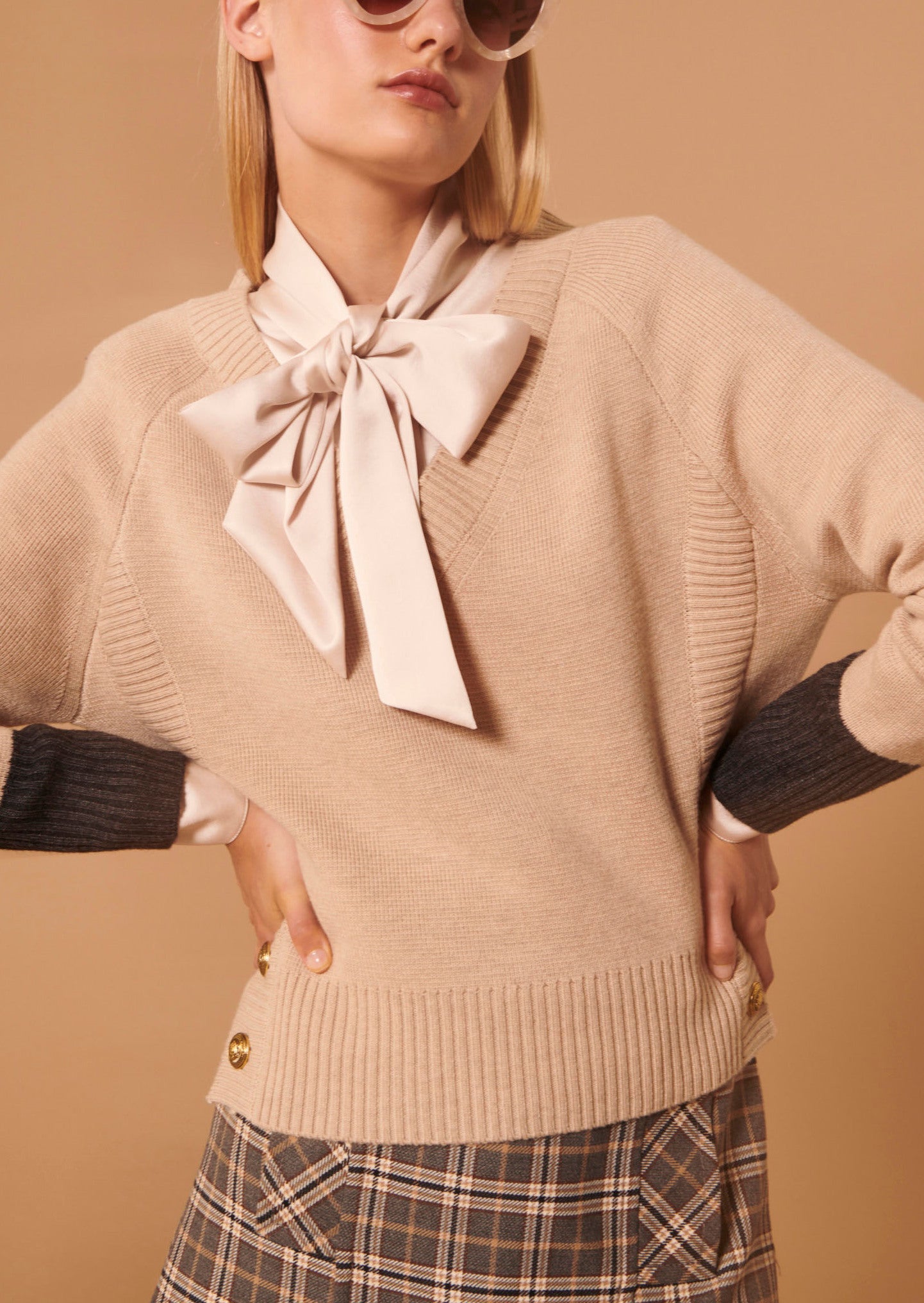 Pull Promesse beige en laine Faume - seconde main