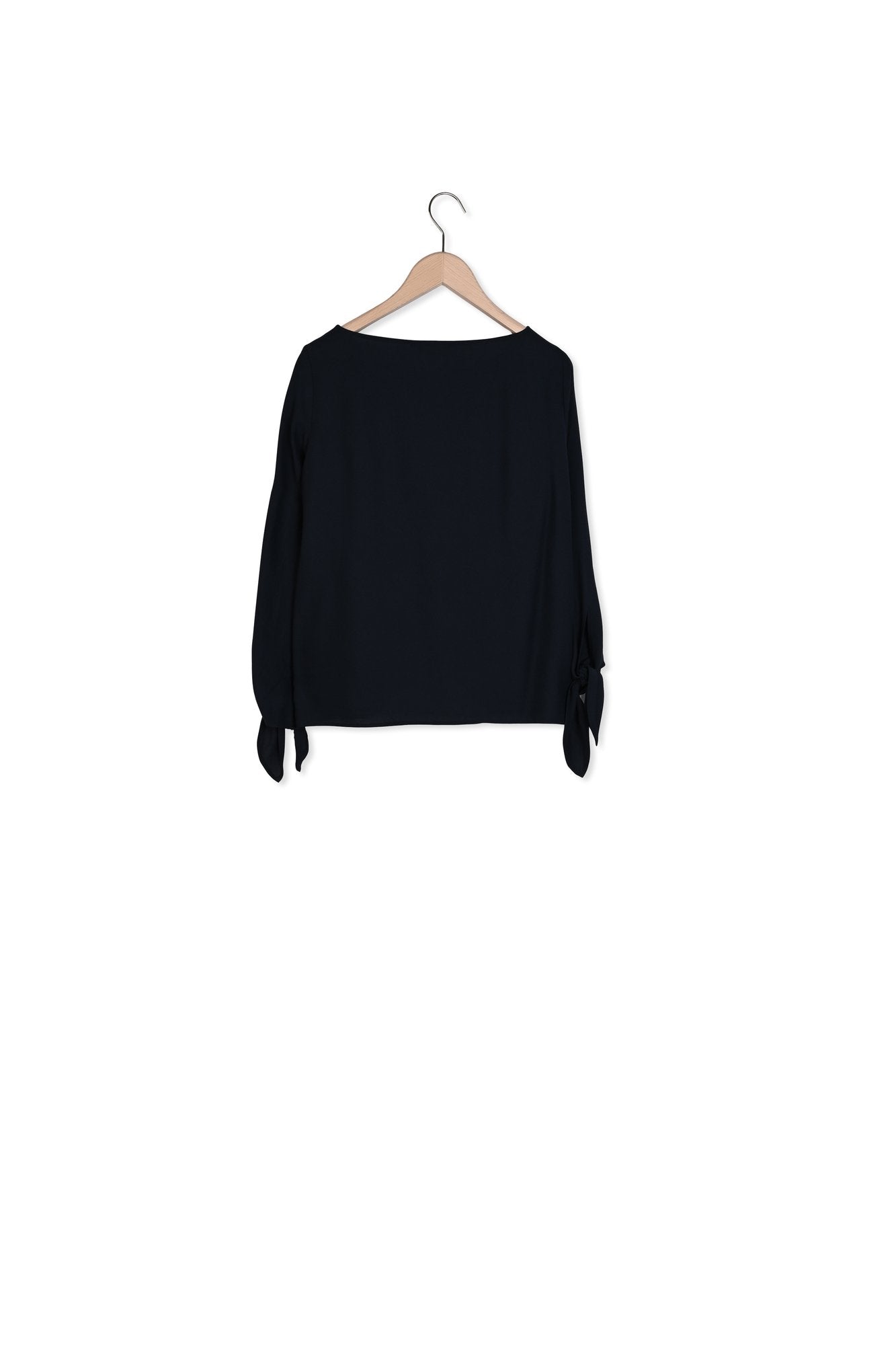 Top Thylane bleu nuit en crêpe Faume - seconde main