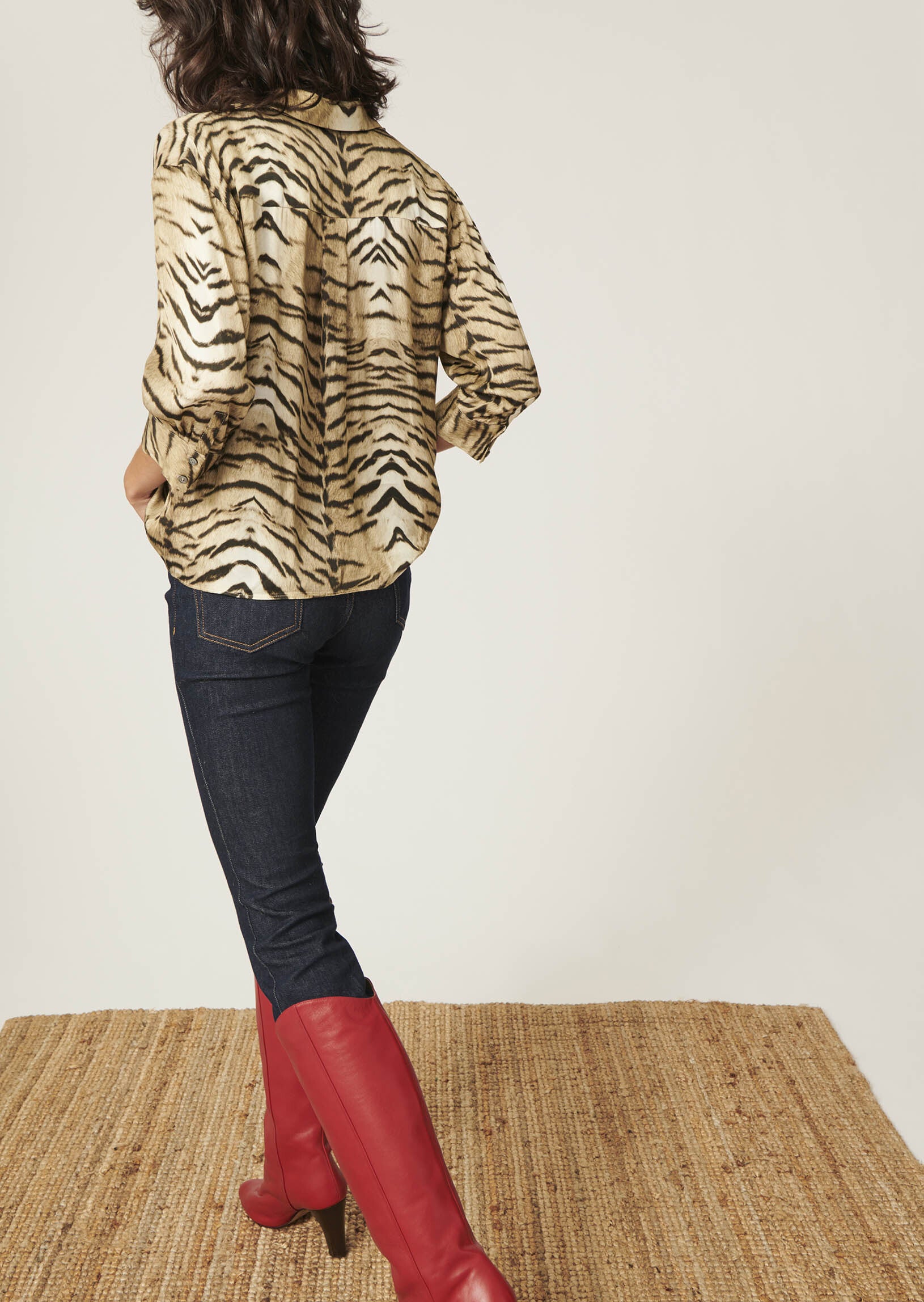 Top Takki beige imprimé zèbre Faume - seconde main