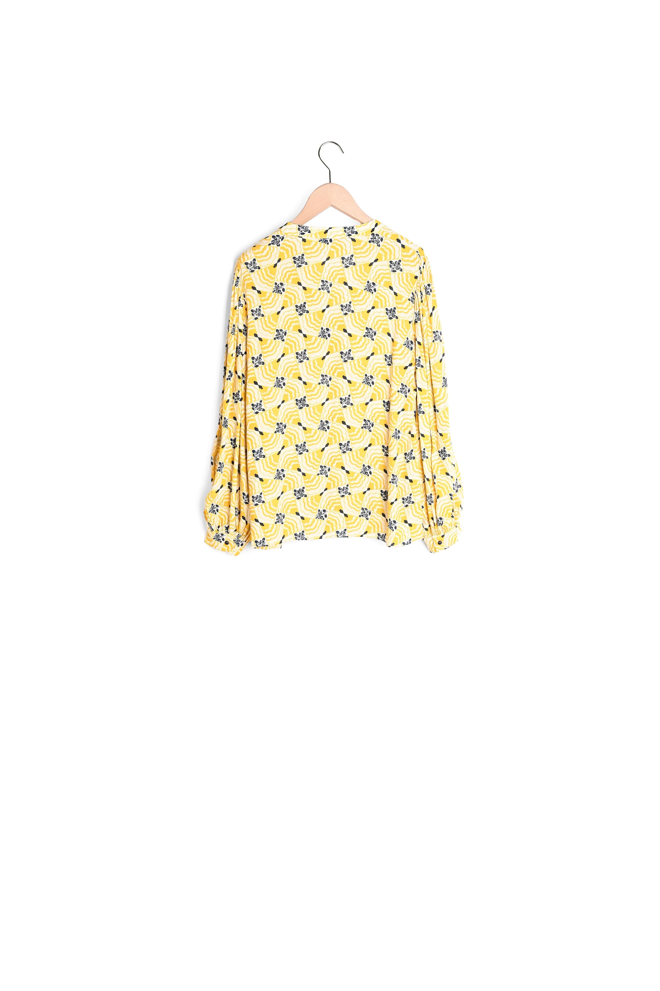 Chemise Constanza jaune imprimé fleuri Faume - seconde main