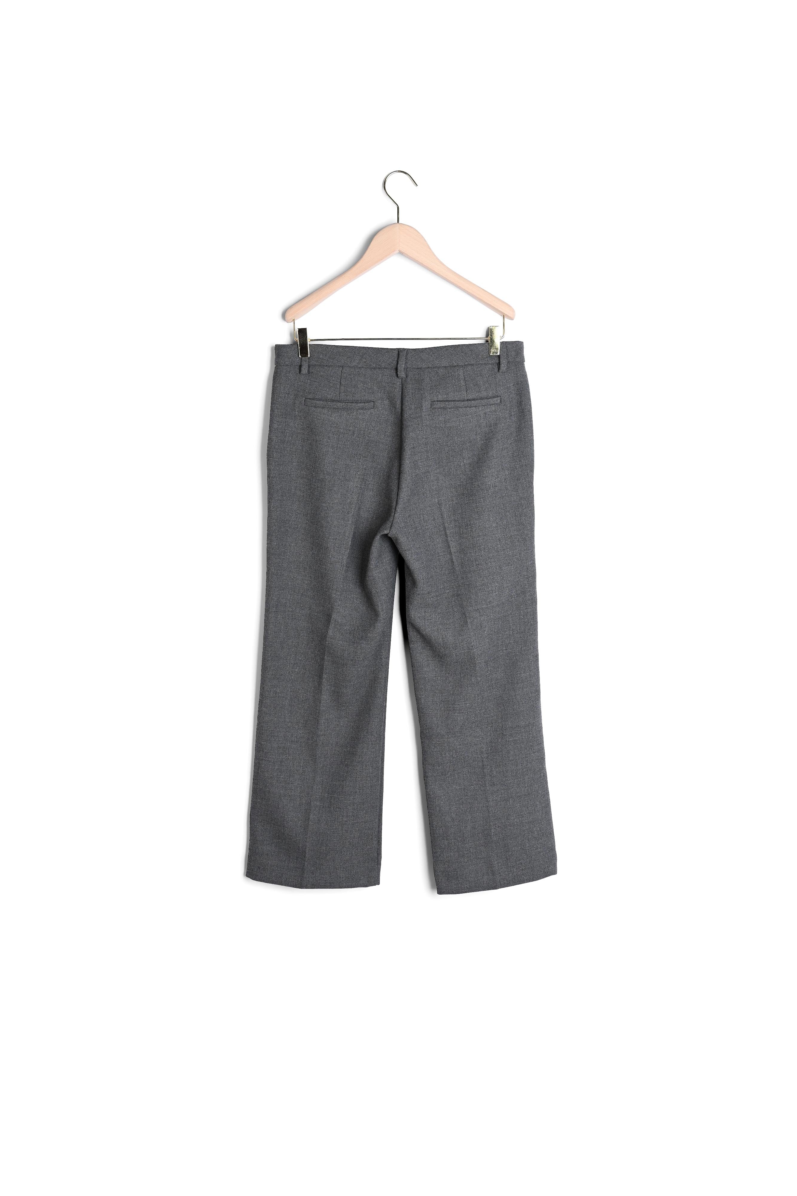 Pantalon Pampille gris en laine tailleur Faume - seconde main