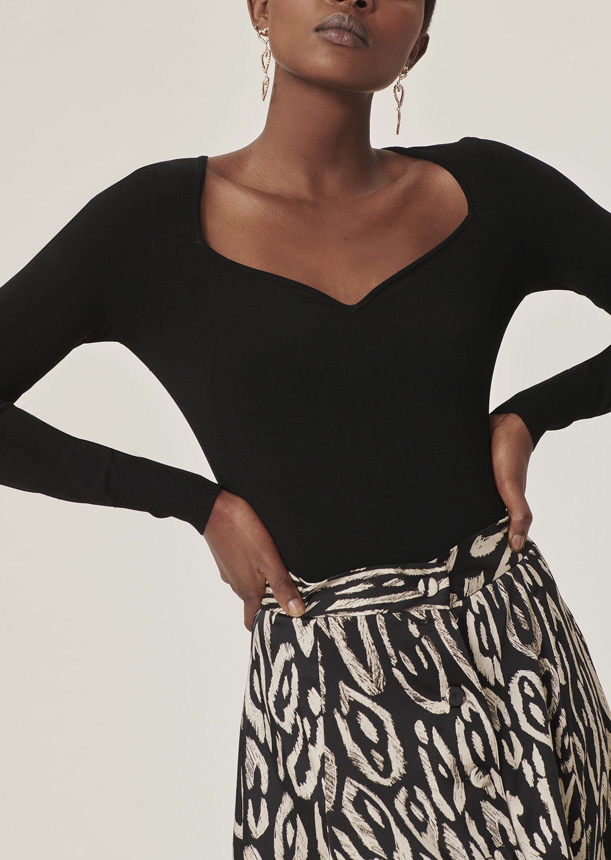 Body Poeme noir en maille compacte Faume - seconde main