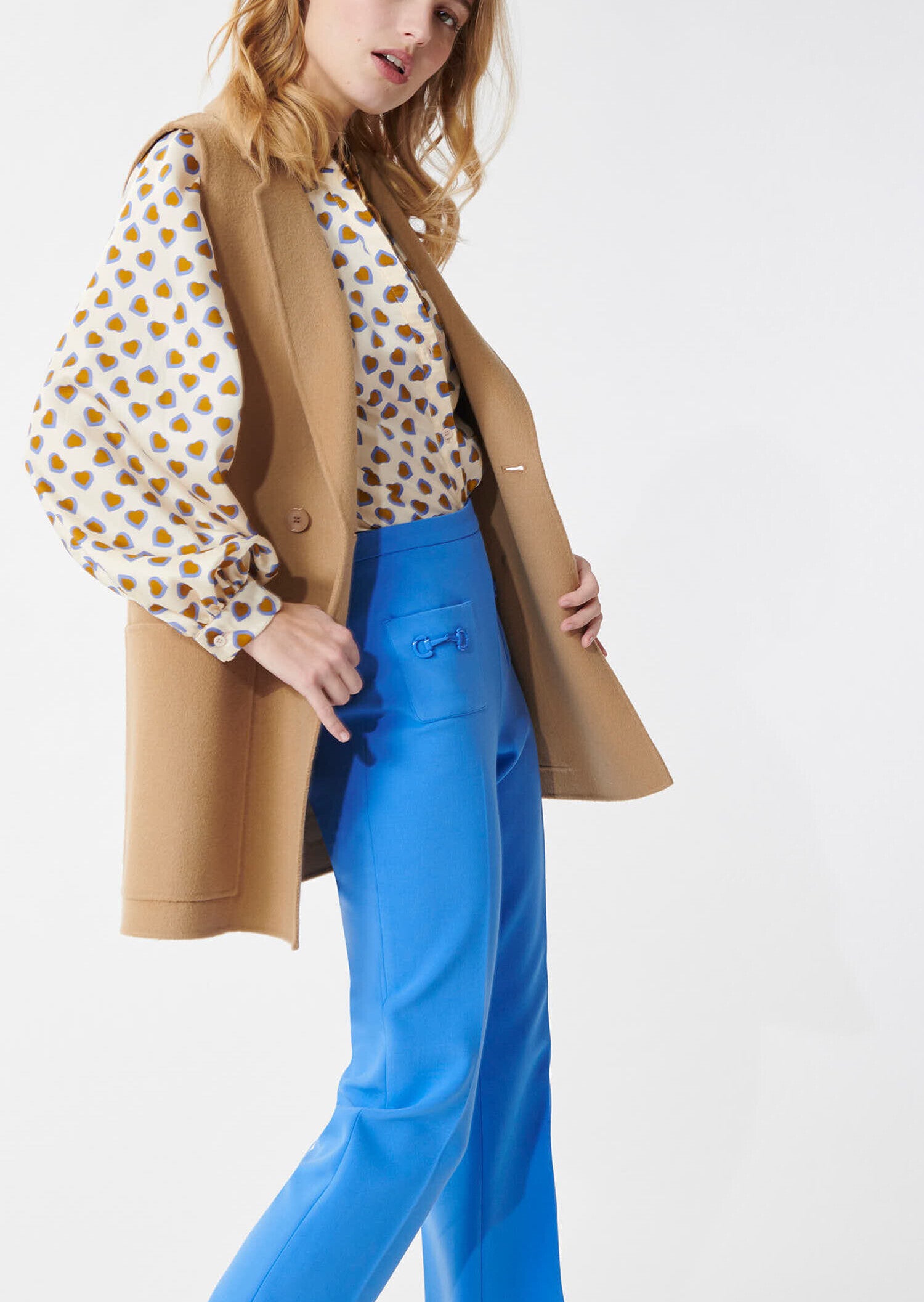 Chemise Claire écrue imprimé coeurs Faume - seconde main