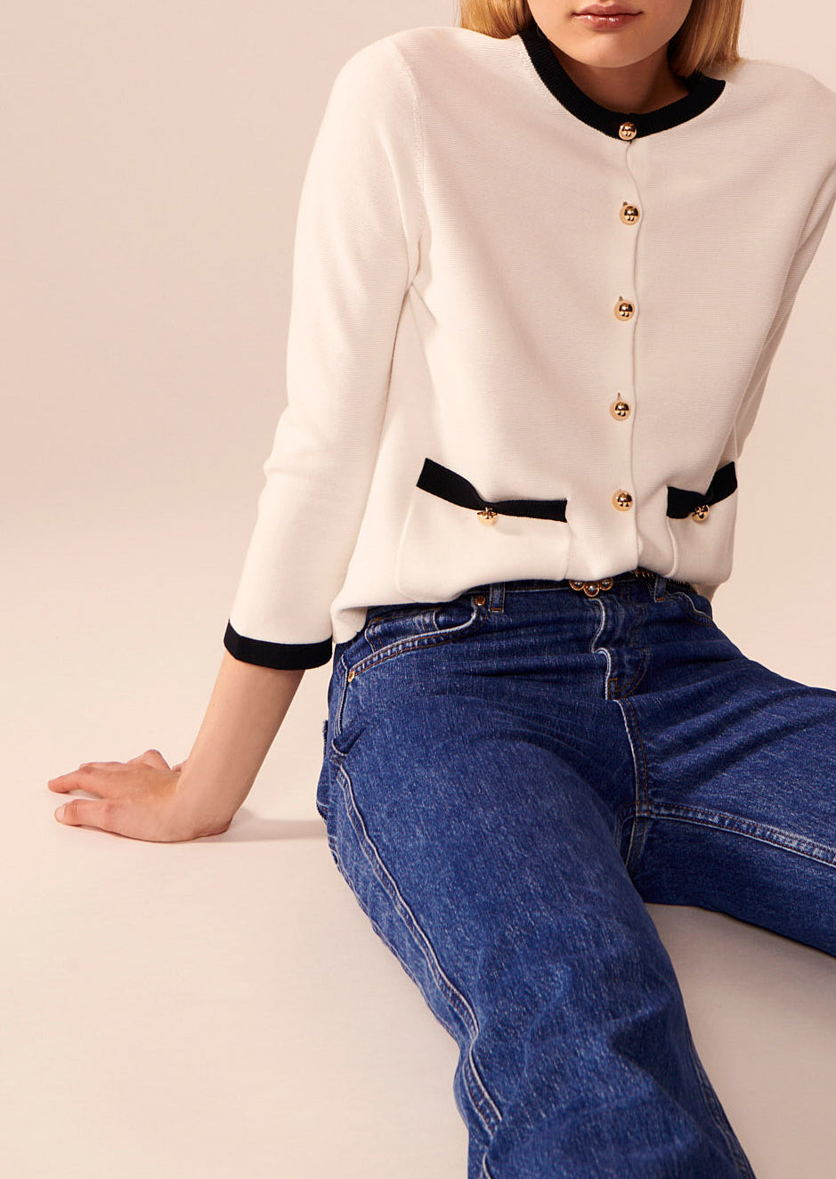 Gilet Georgina écru en coton Faume - seconde main