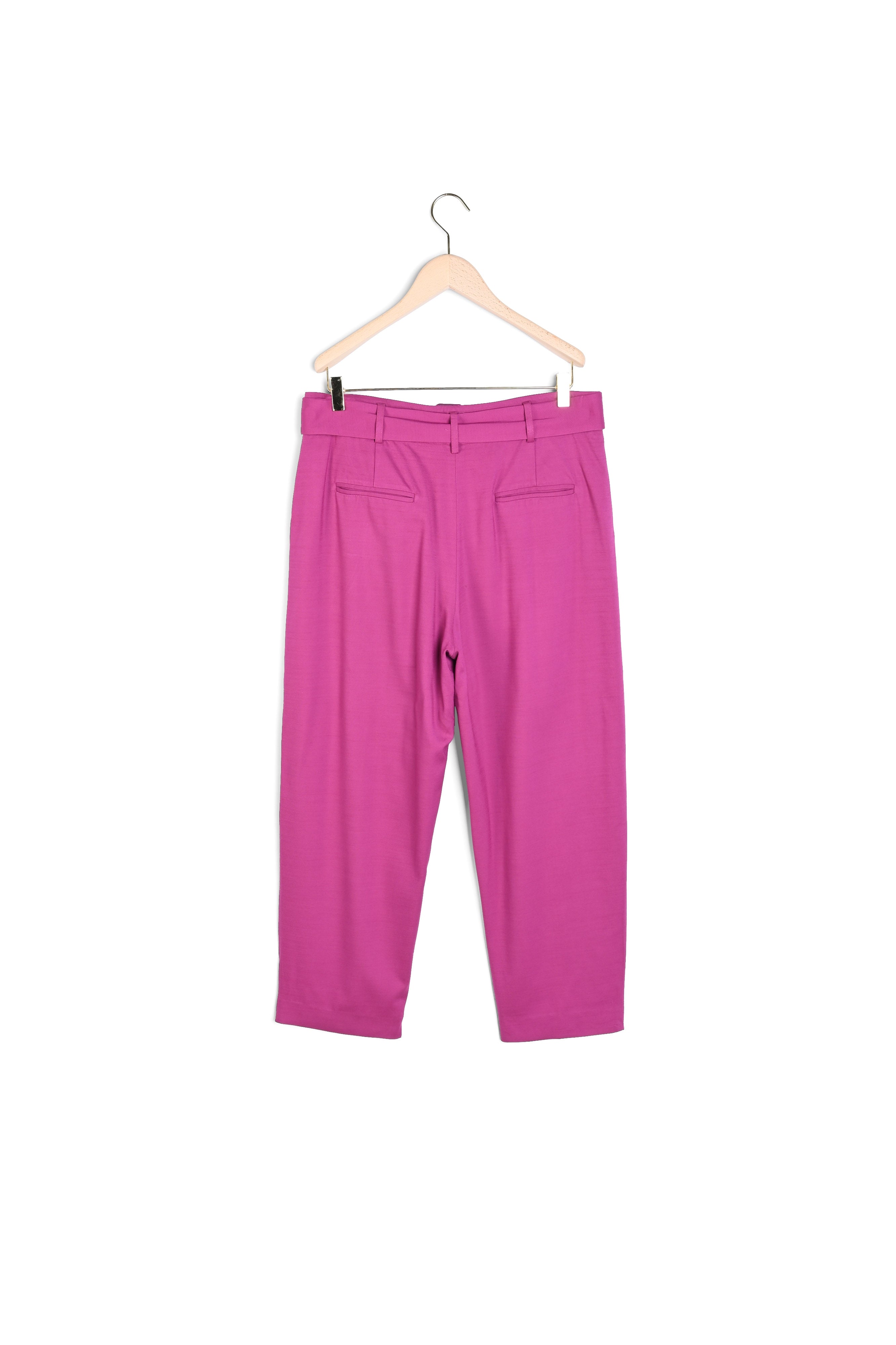 Pantalon cigarette mauve taille haute Faume - seconde main