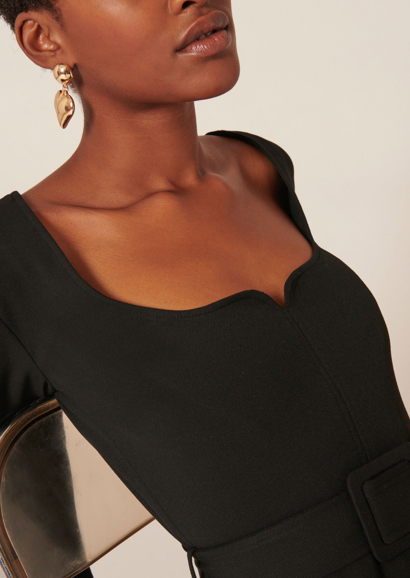 Robe Ruoka noire en toile stretch Faume - seconde main