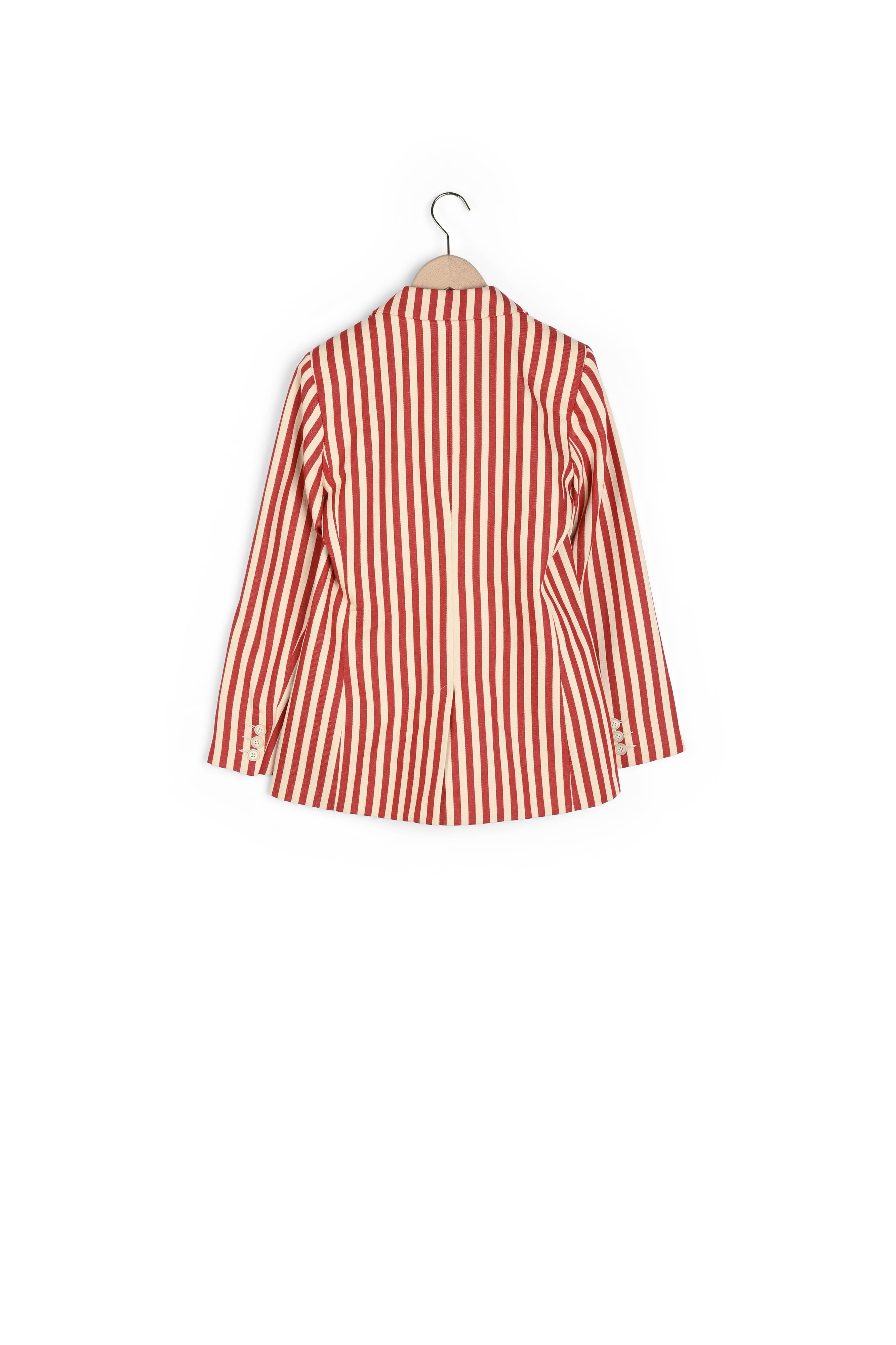 Veste Vivante écrue rayée rouge en coton Faume - seconde main