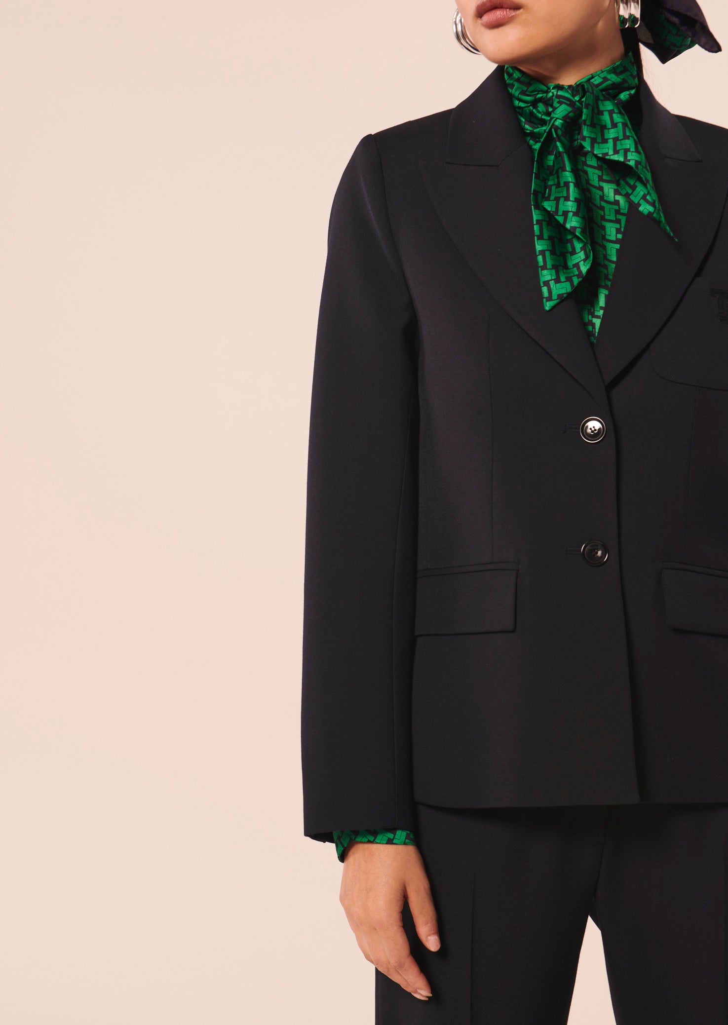 Veste Vanny bleu nuit en laine froide Faume - seconde main