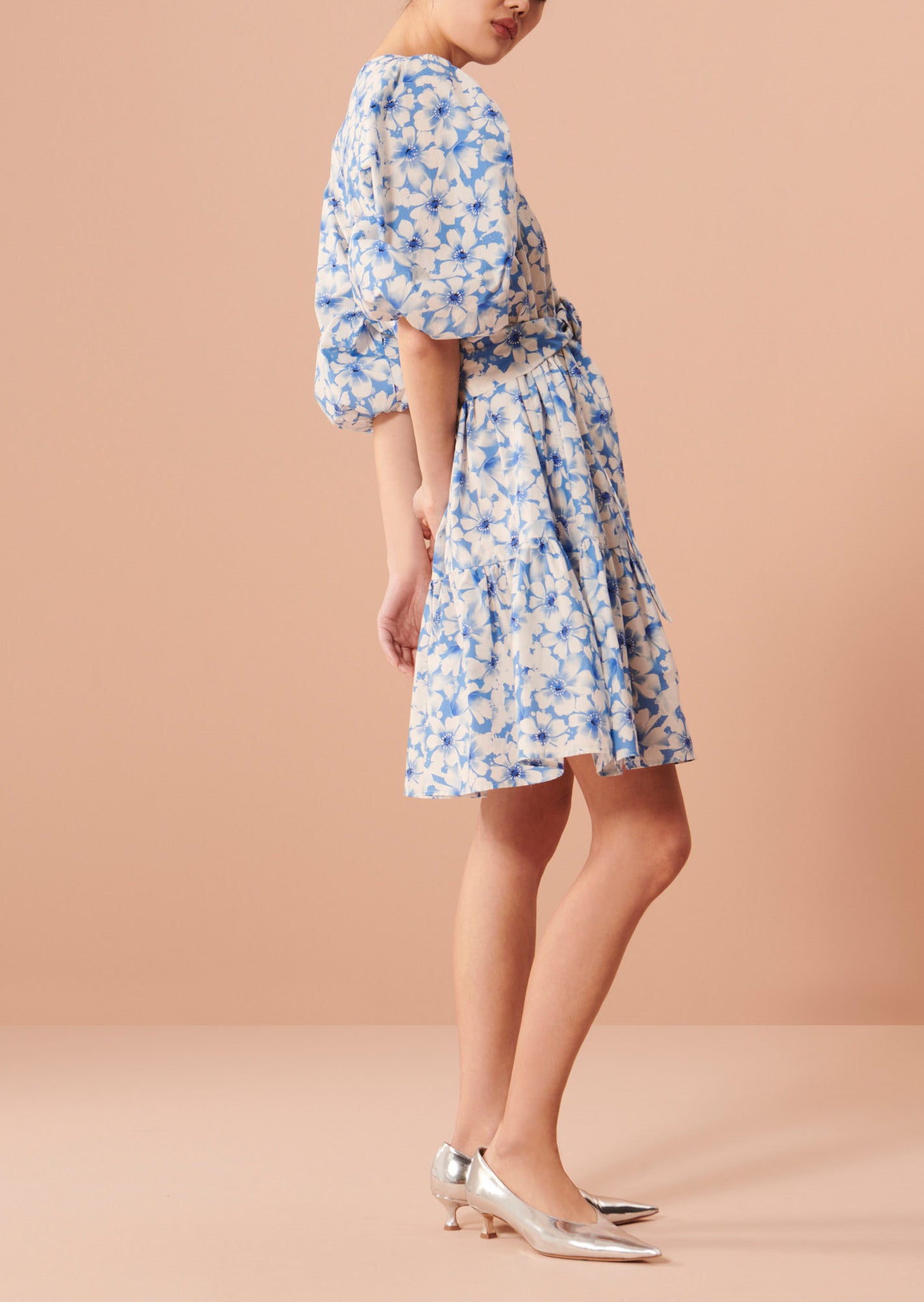 Robe Rosabetta bleue imprimé fleuri Faume - seconde main