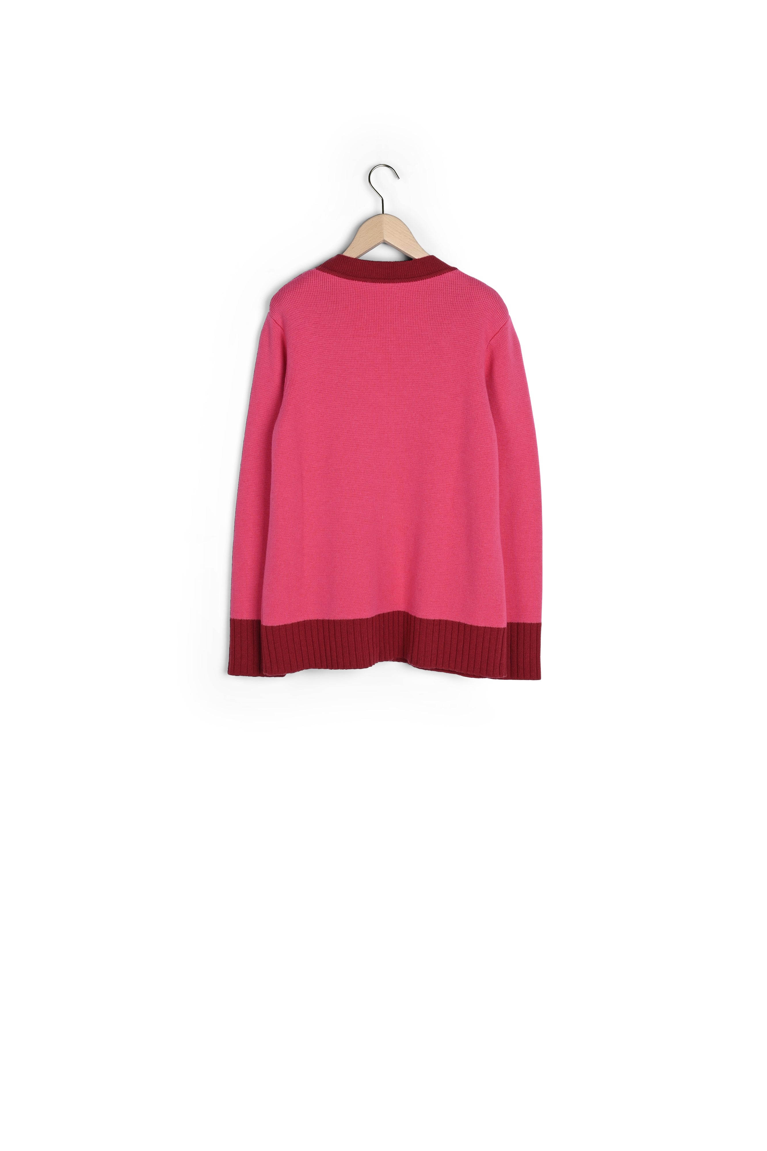 Gilet Gia rose en laine Faume - seconde main