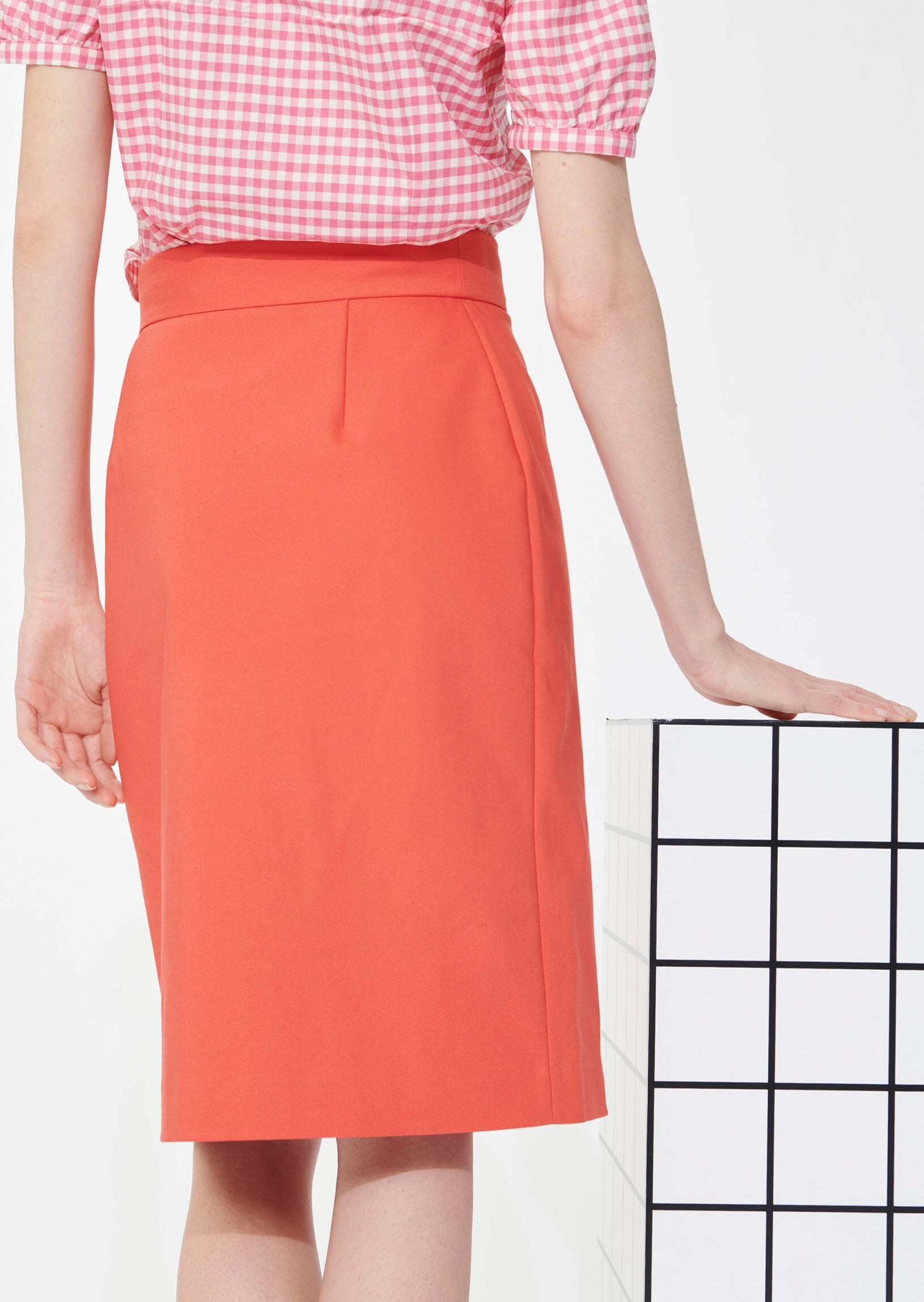 Jupe Josée rouge en coton Faume - seconde main