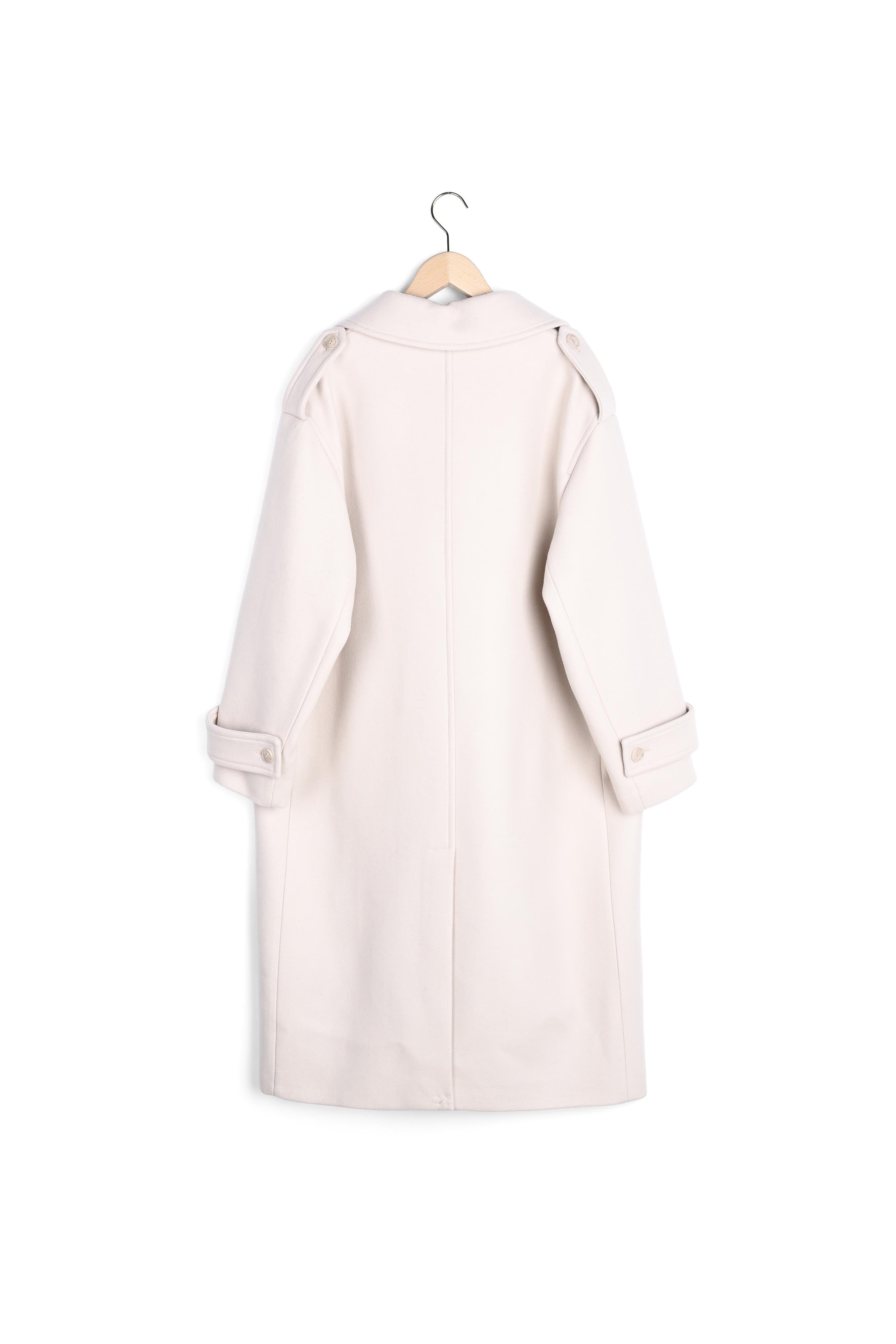 Manteau Maxime écru en laine Faume - seconde main