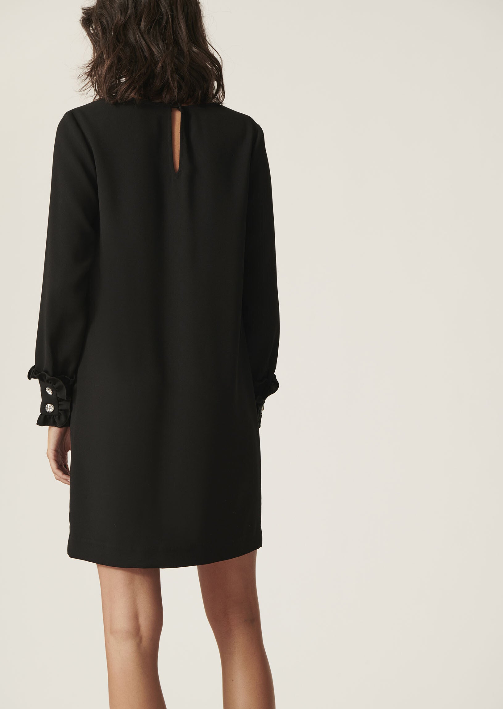 Robe Renaude noire en crêpe Faume - seconde main