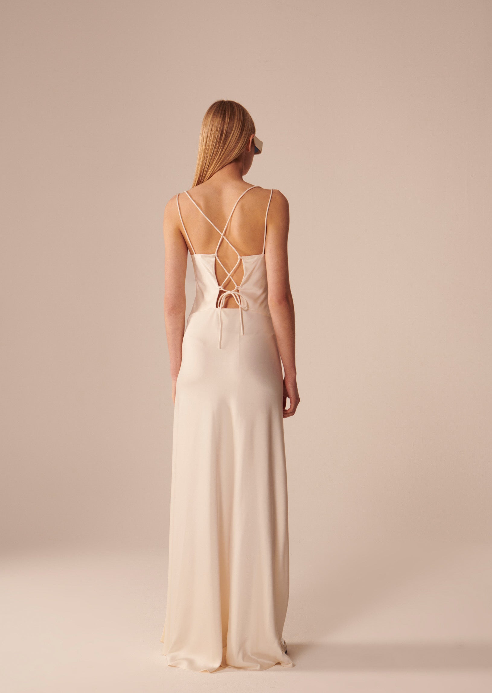 Robe Rafaele écrue en satin Faume - seconde main