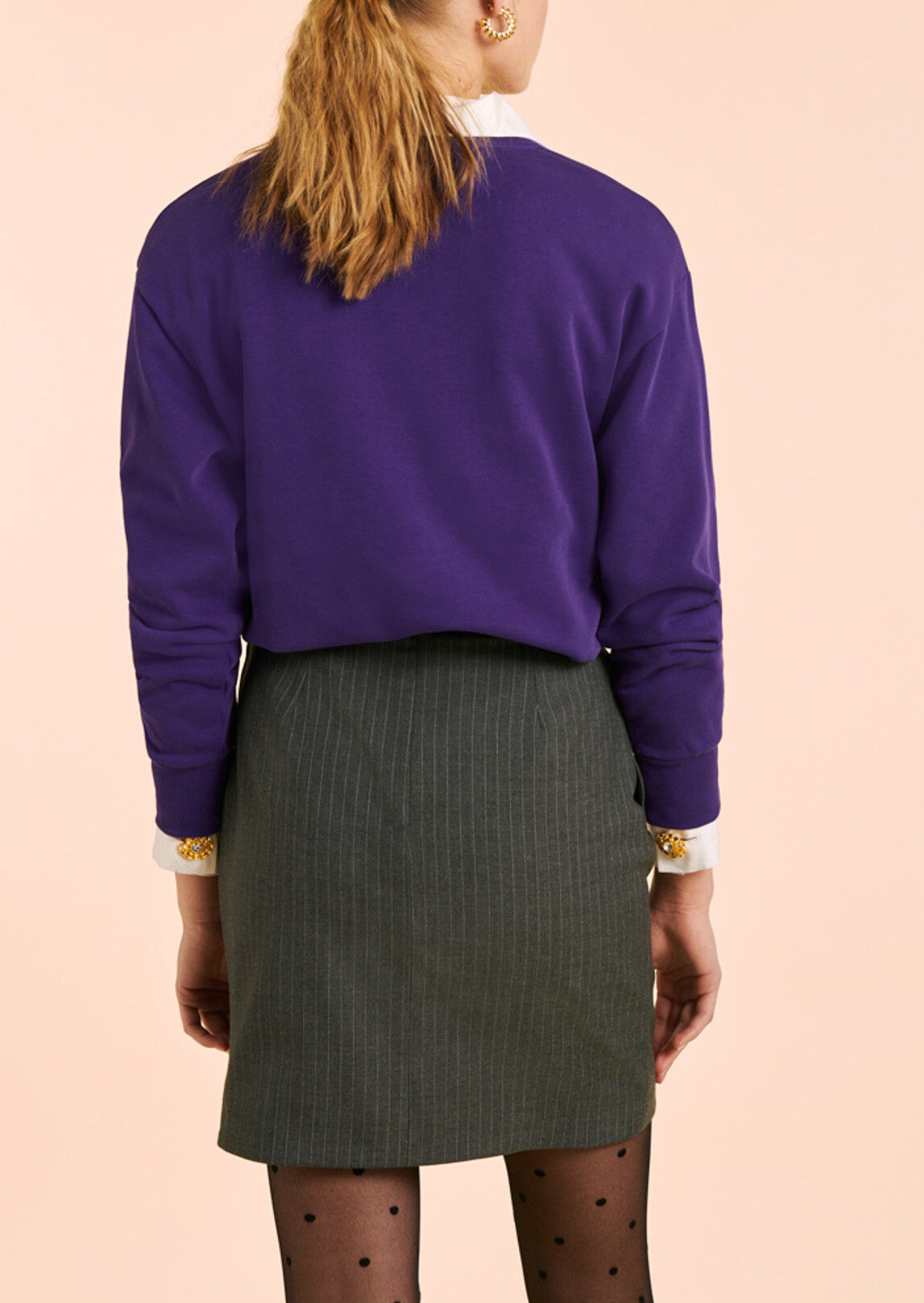 Jupe Jolie drapée à rayures Faume - seconde main