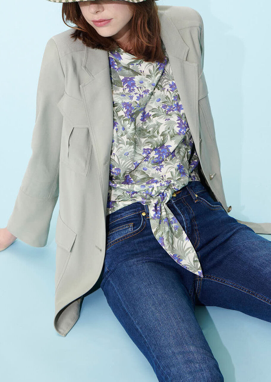 Saharienne Vivi vert pâle fluide en viscose Faume - seconde main