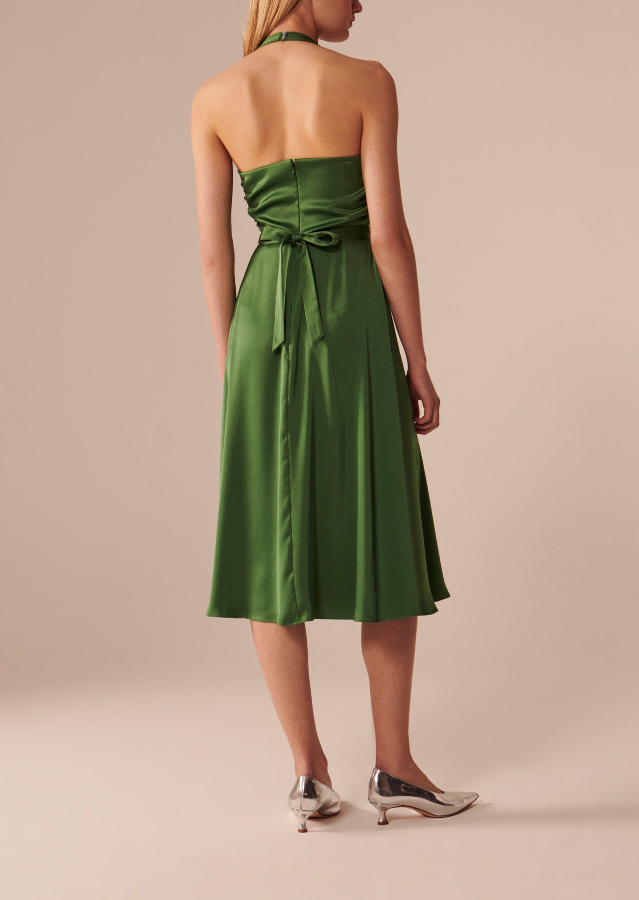 Robe Reality verte en satin Faume - seconde main