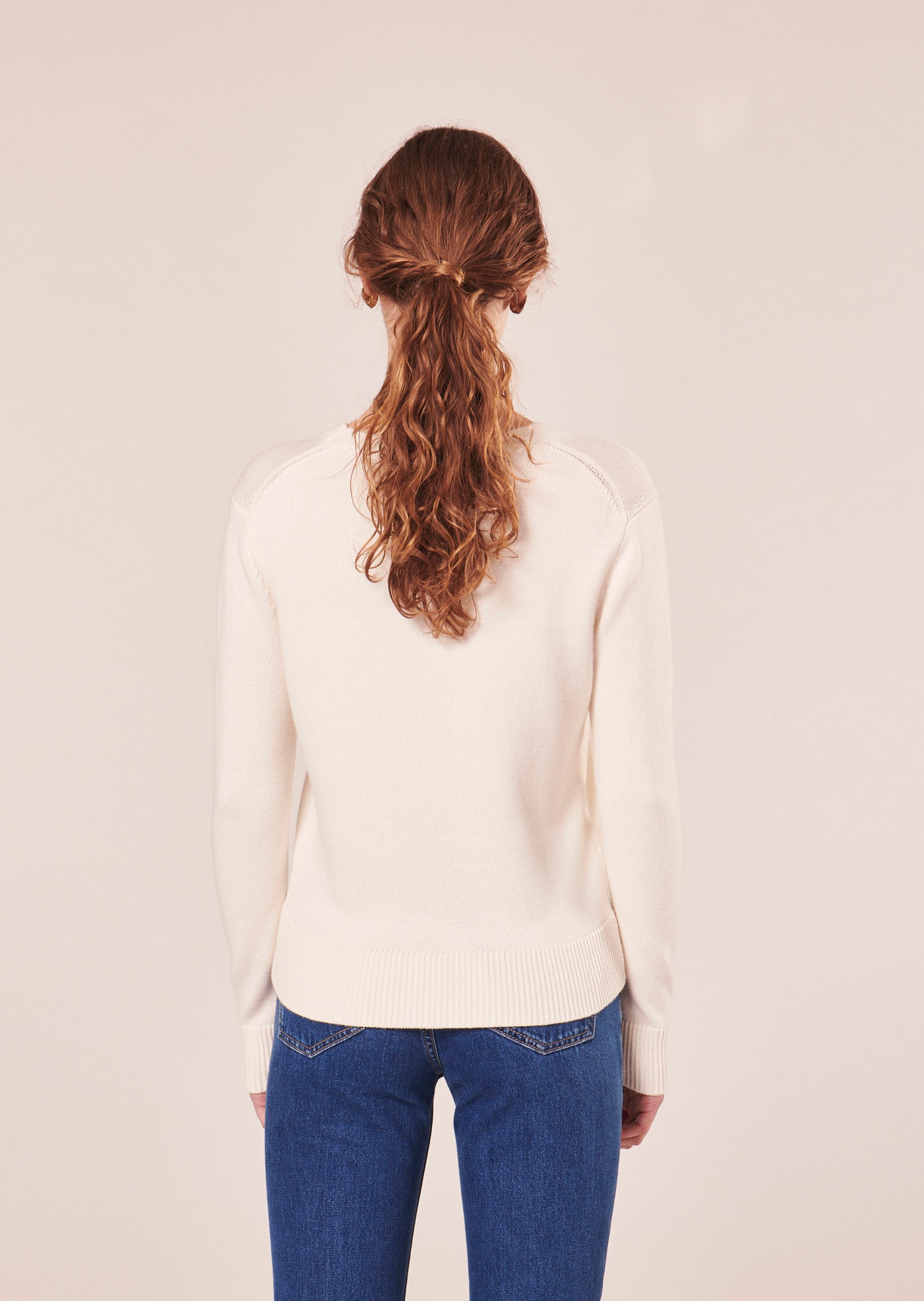 Pull Philae écru en laine et coton Faume - seconde main