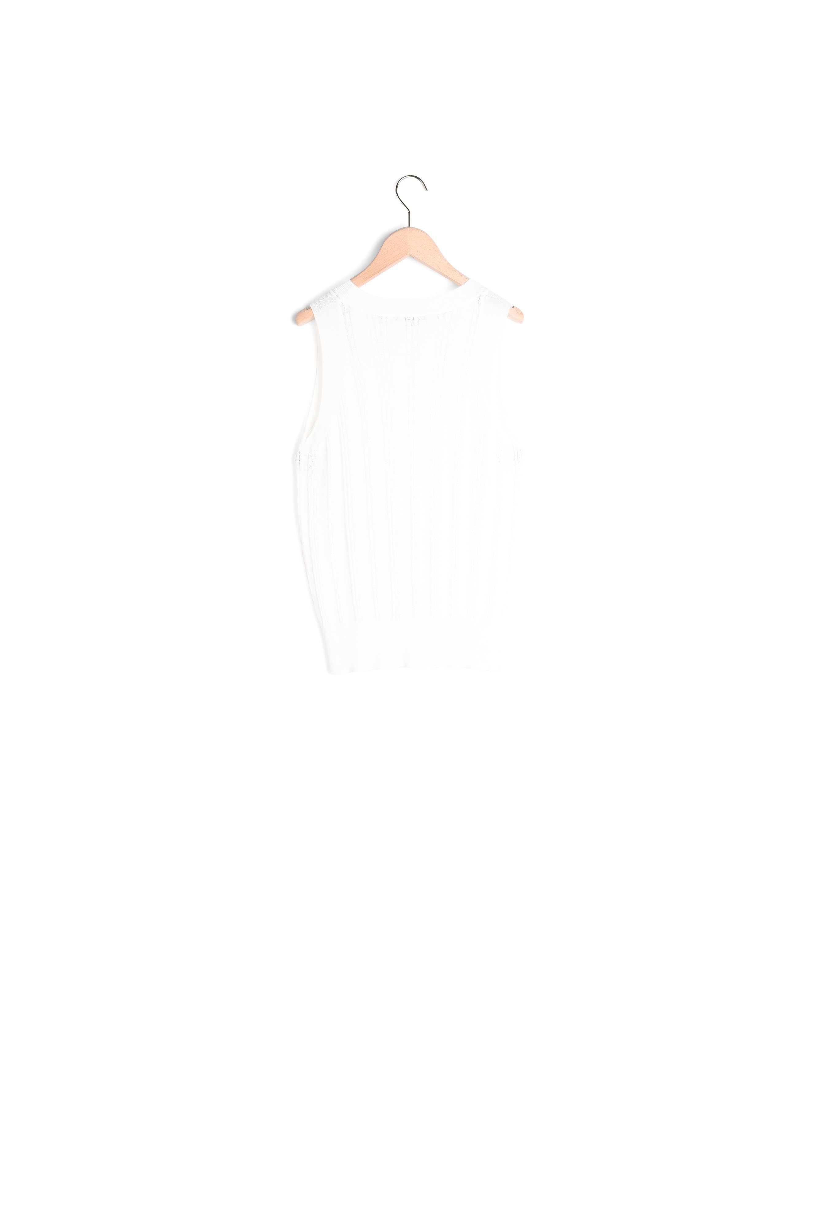 Pull Party écru en maille dentelle Faume - seconde main