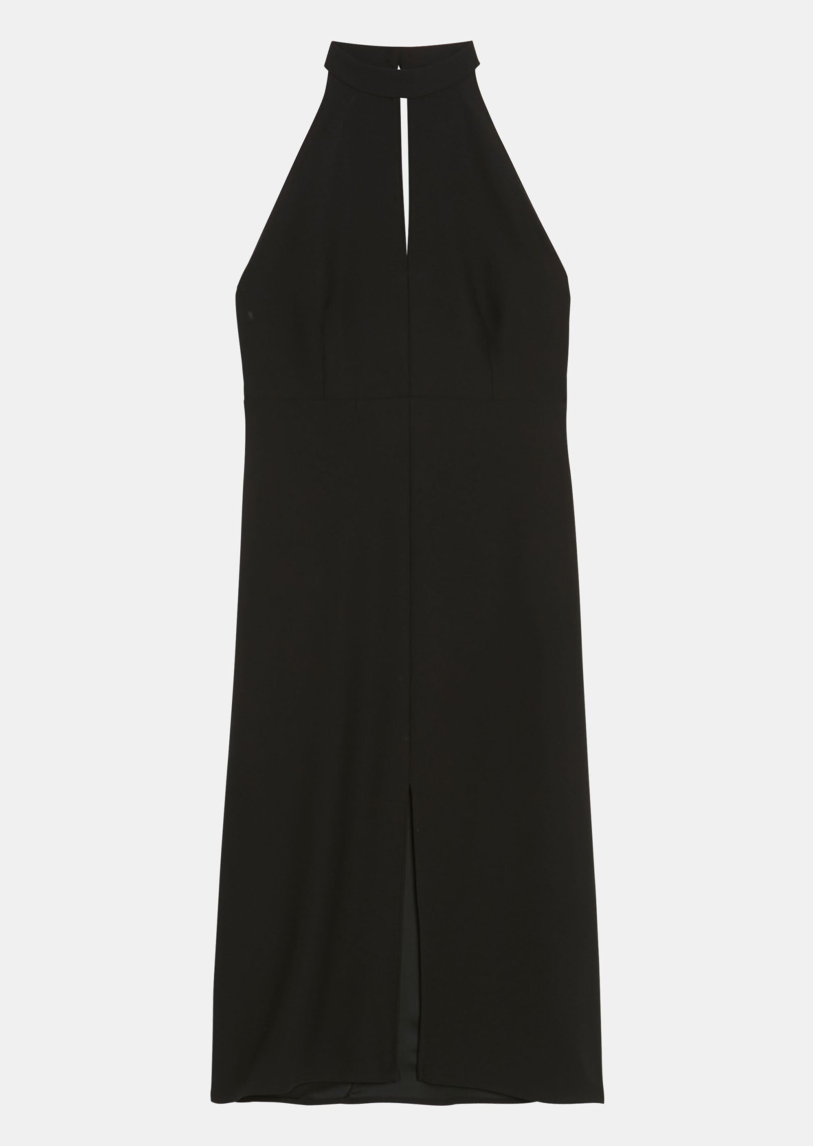 Robe Rosalicia noire en crêpe envers satin Faume - seconde main