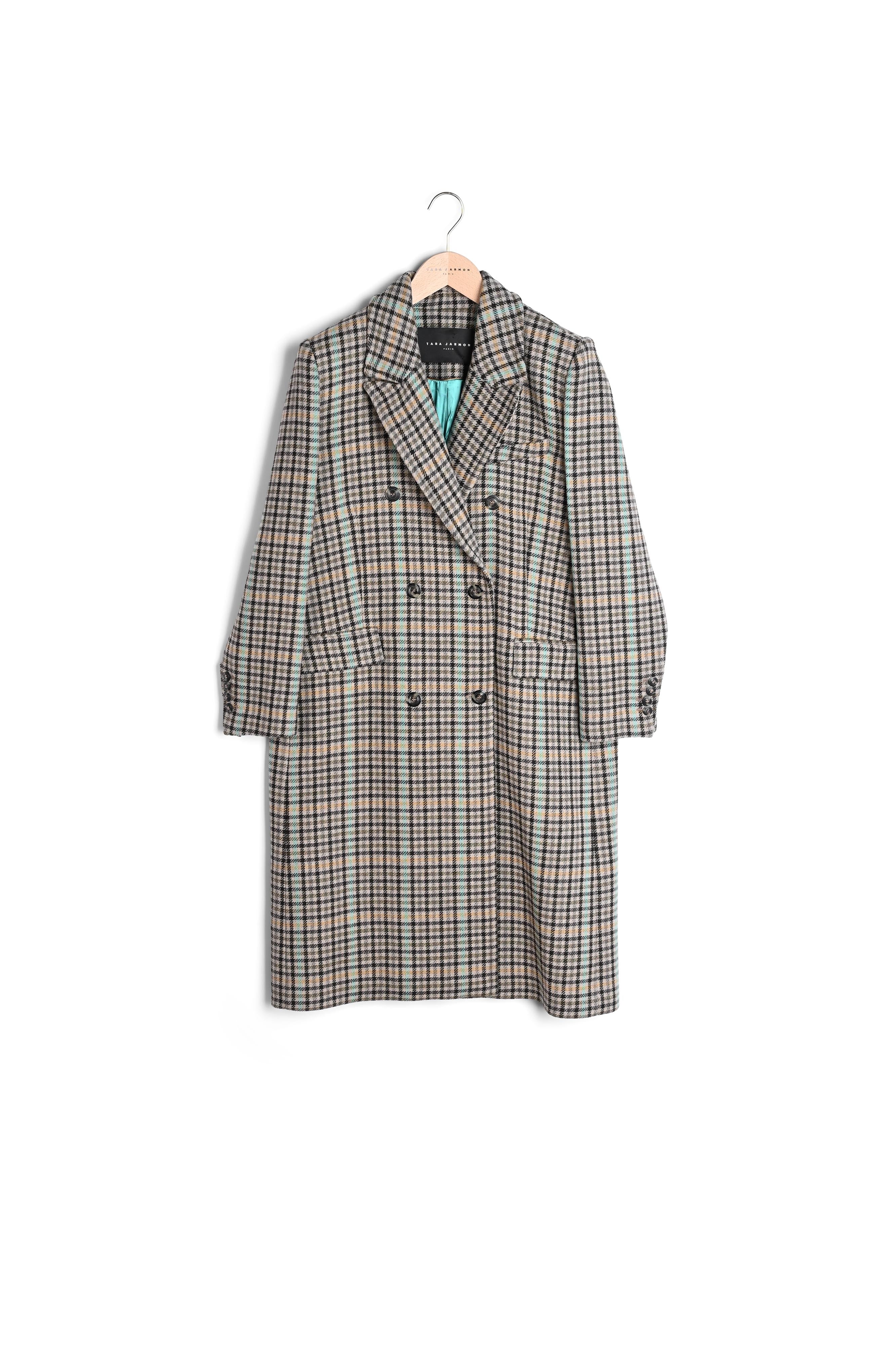 Manteau Marcus gris en tartan Faume - seconde main