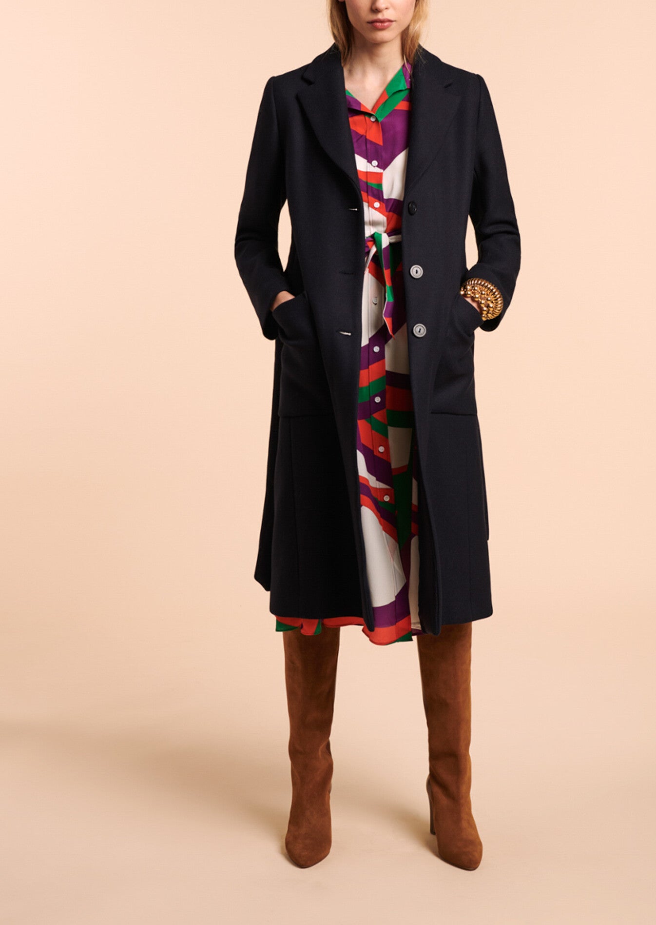 Manteau Mellie bleu nuit Faume - seconde main