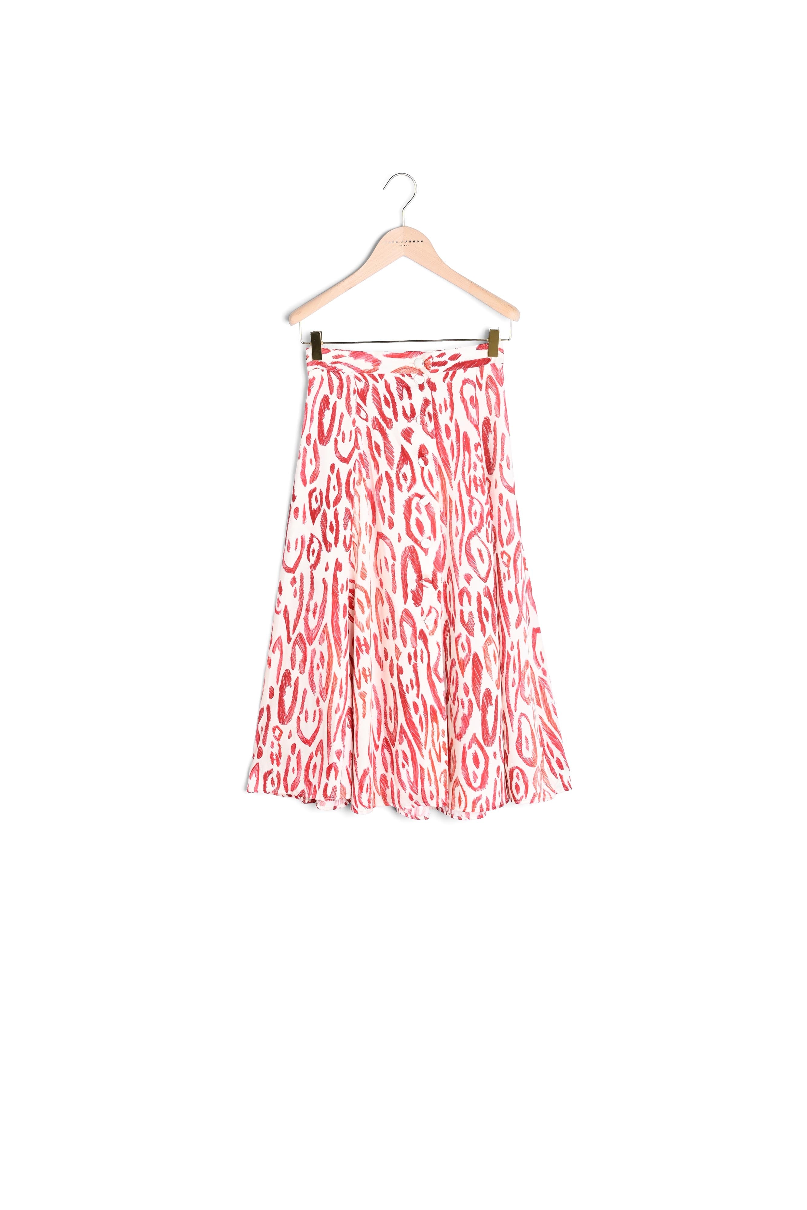 Jupe Jesta écrue imprimé graphique léopard Faume - seconde main