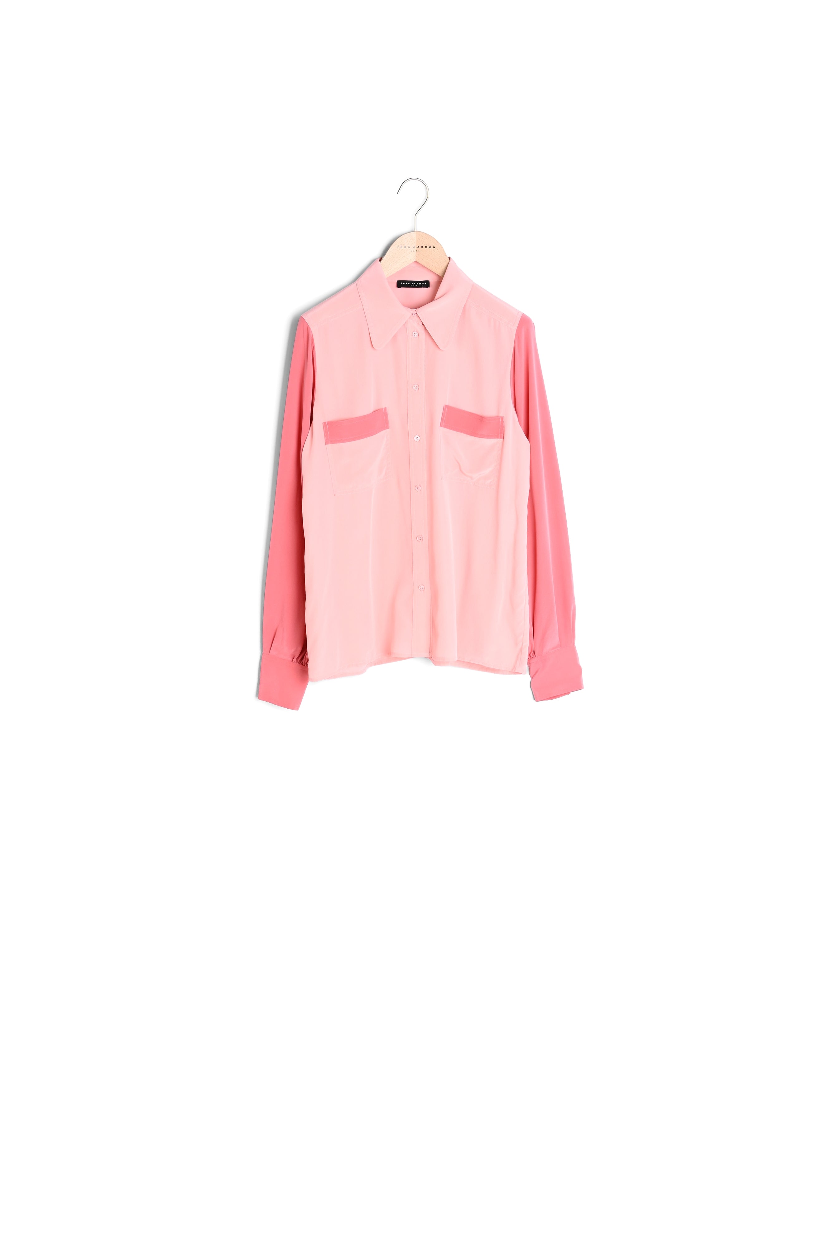 Chemise Canella vieux rose en crêpe de Chine Faume - seconde main
