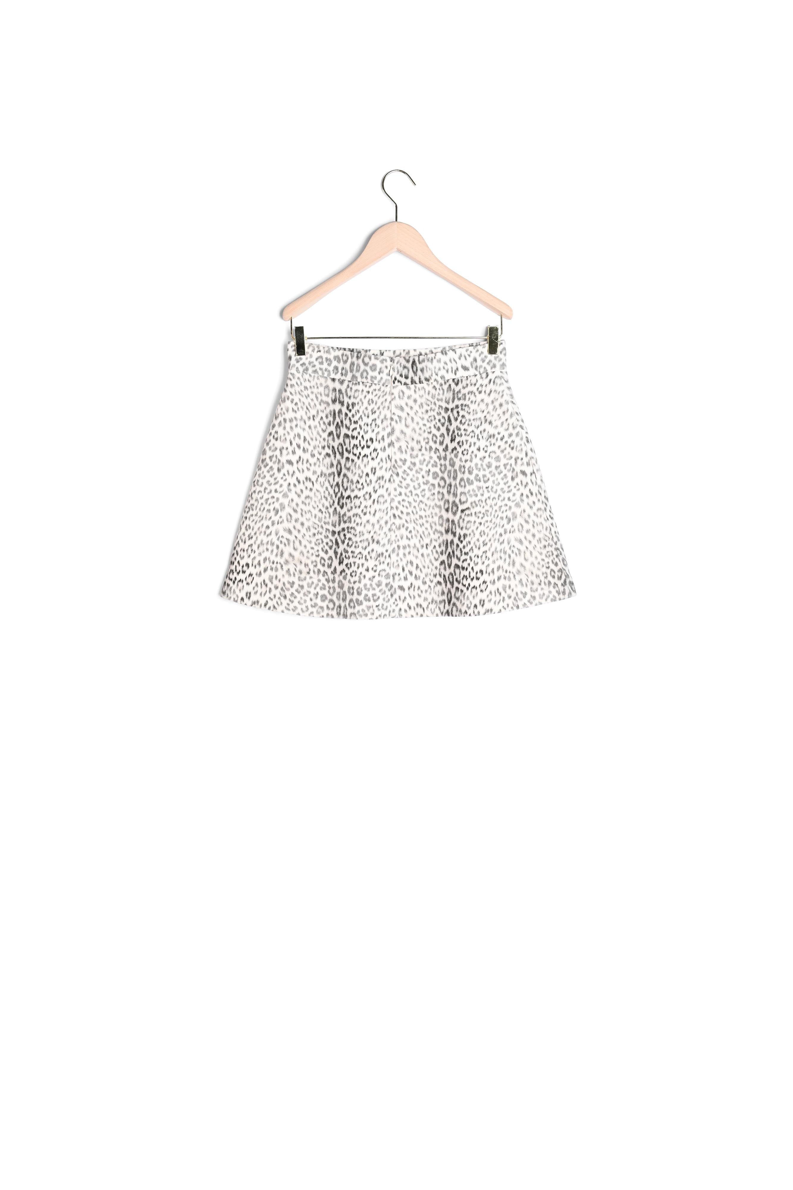 Jupe Jolly écrue imprimé léopard en coton Faume - seconde main