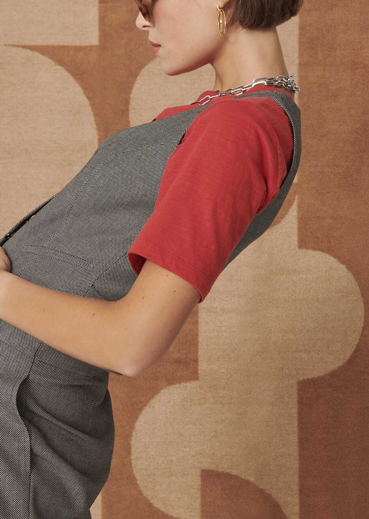 Gilet d'homme Gianna noir en tissu caviar Faume - seconde main