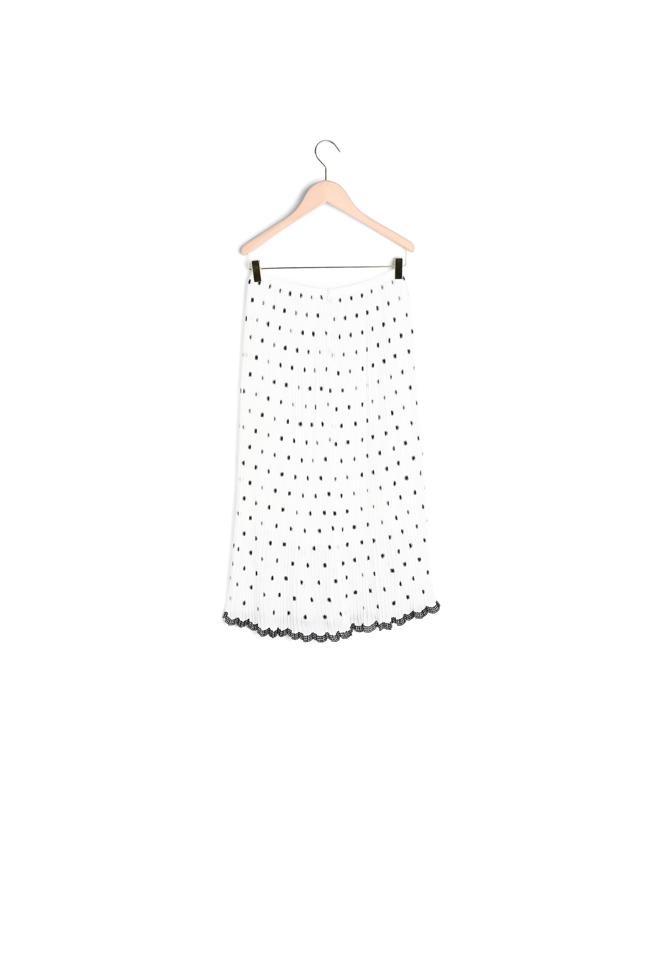 Jupe blanche brodée fleurs Faume - seconde main