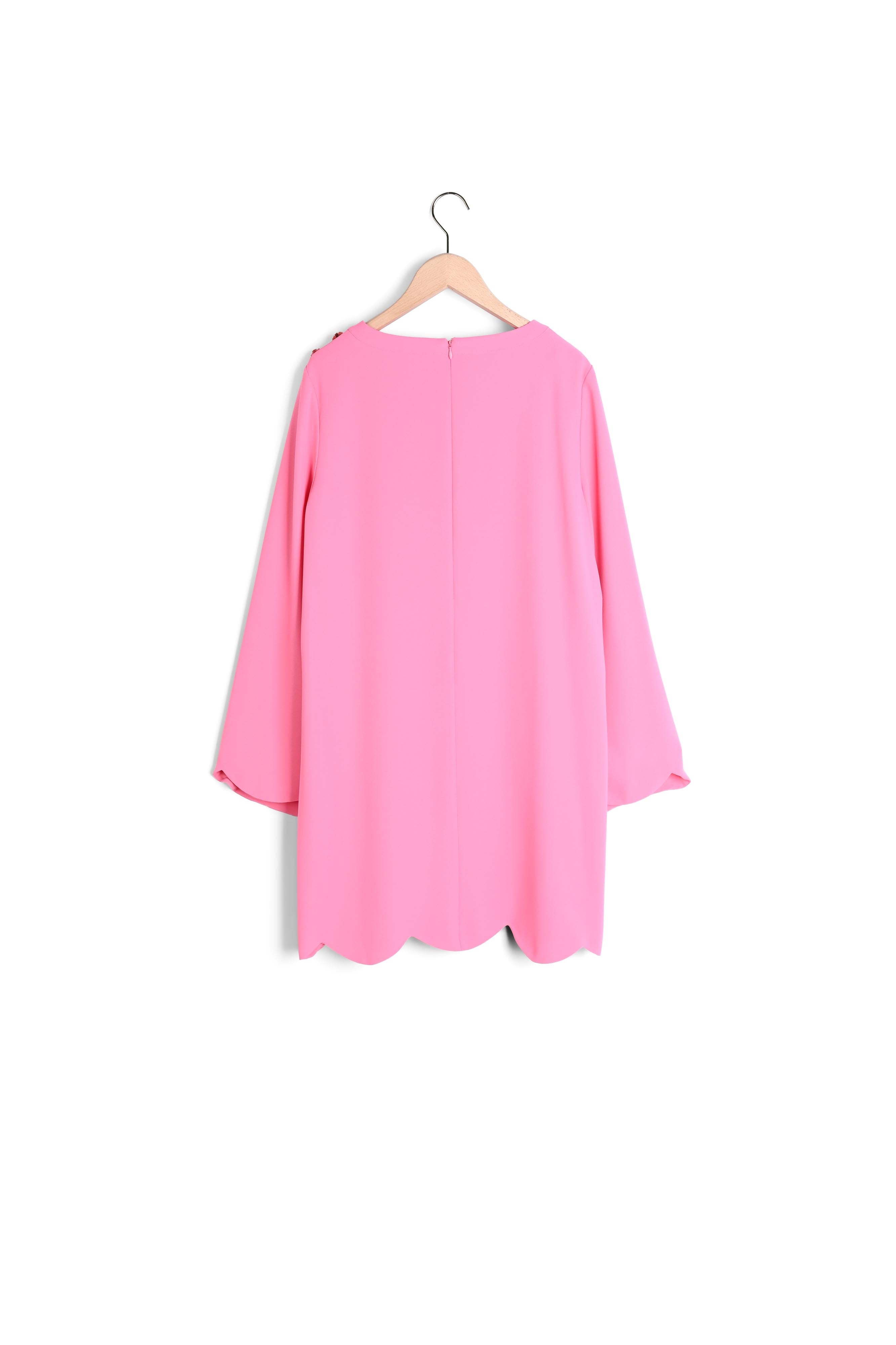 Robe Ruodana rose en crêpe Faume - seconde main