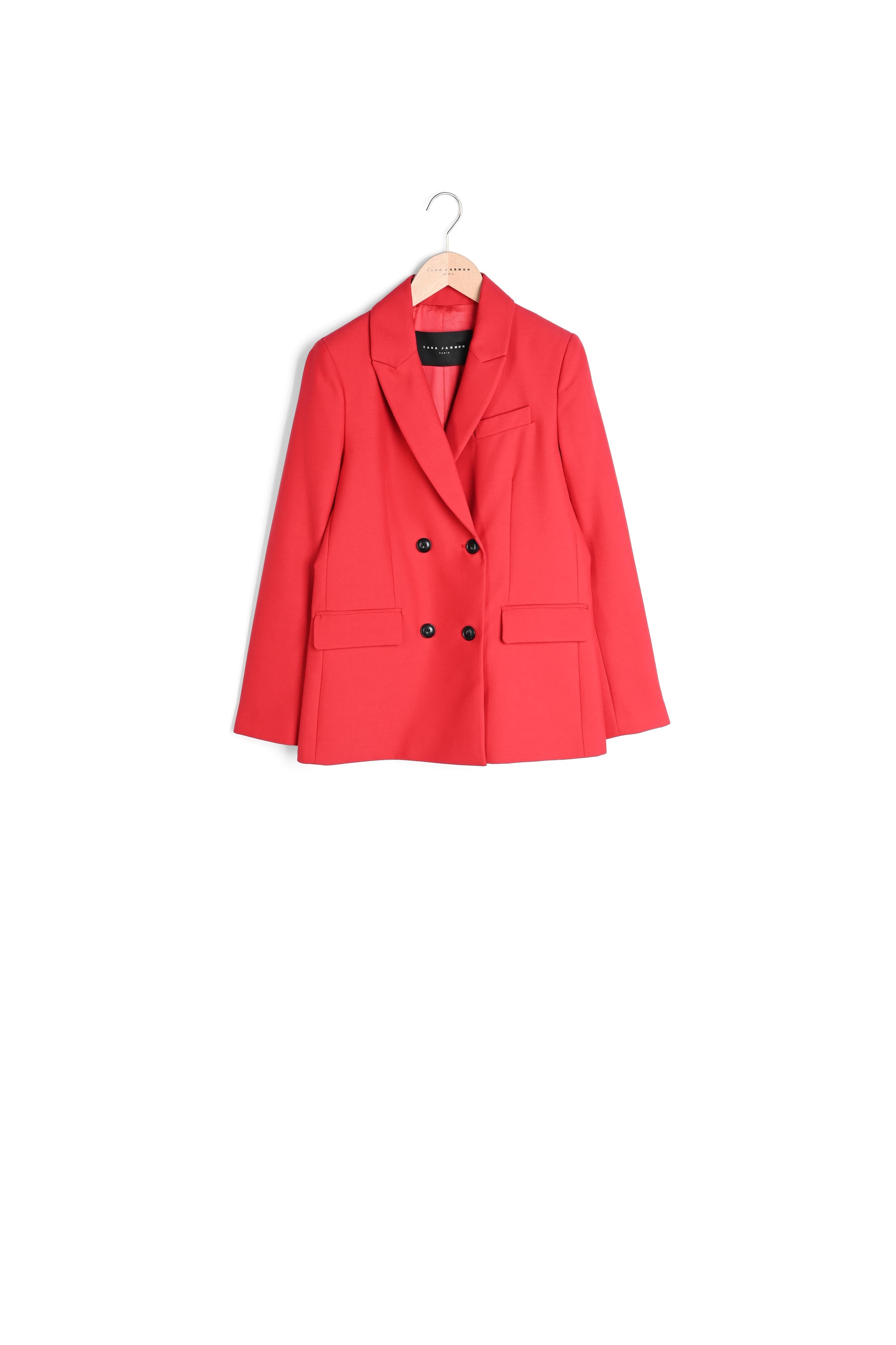Veste Valentia rouge en laine froide Faume - seconde main