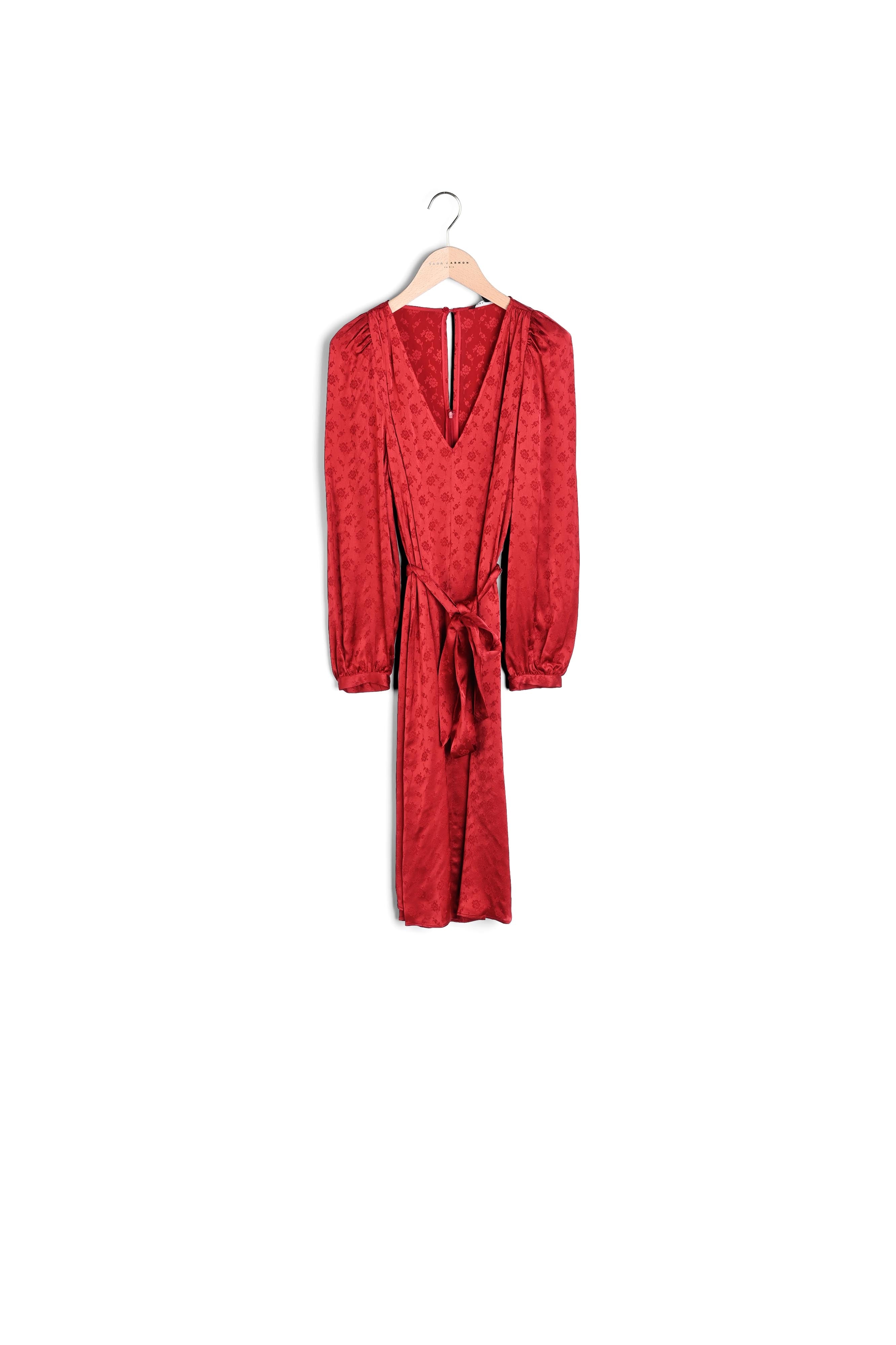 Robe longue Rajame flamme en jacquard viscose petites fleurs Faume - seconde main